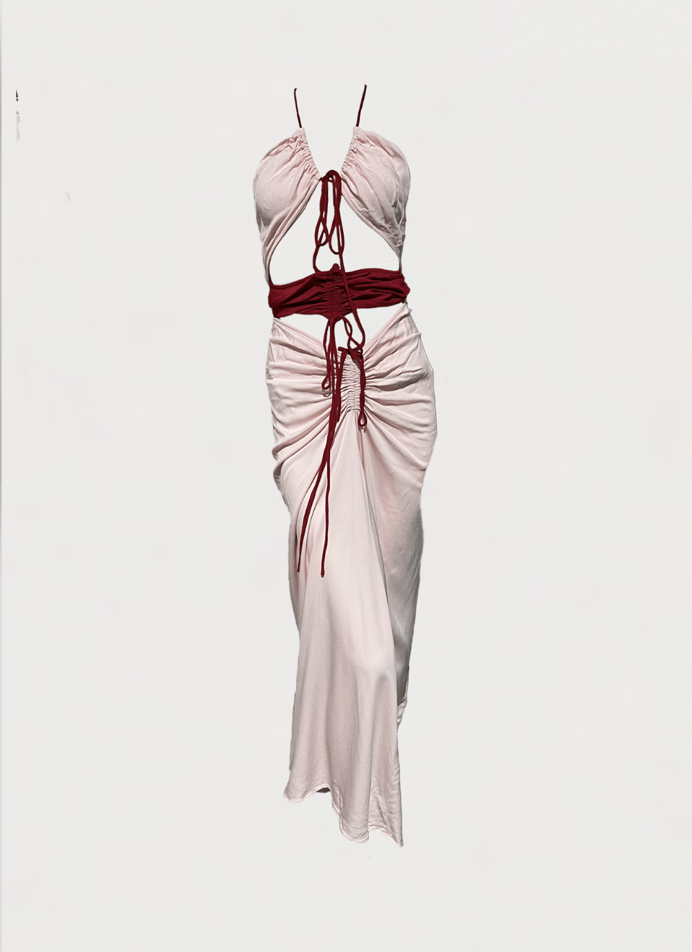 Christopher Esber Multi Panel Disconnect Ruched Halter Dress | Grailed