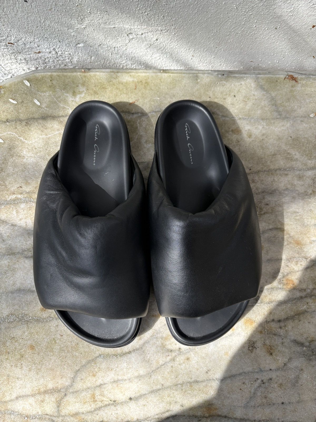 Rick Owens Rick Owens Leather Slippers Size US 8 / EU 41 - 3 Thumbnail