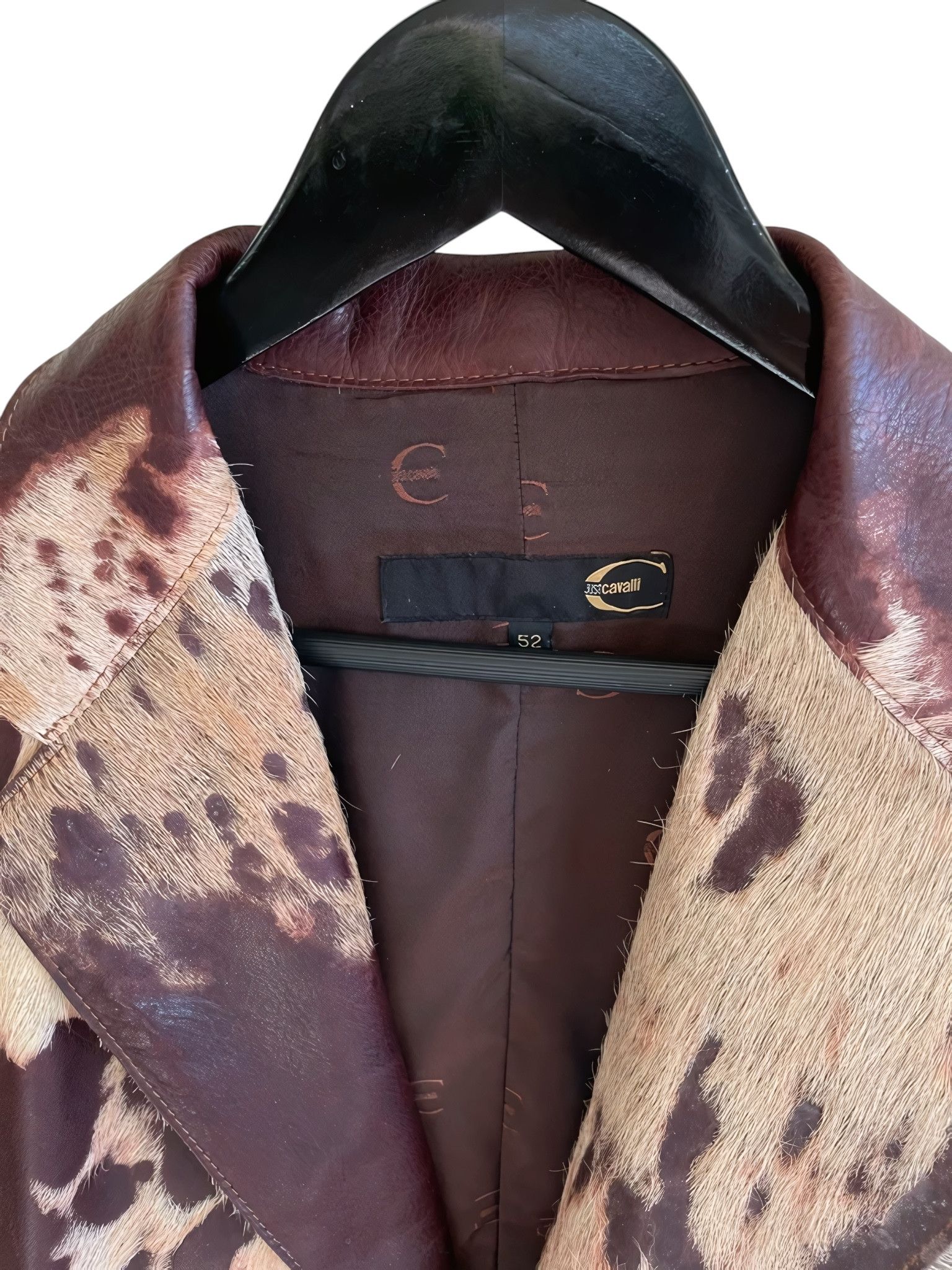 Roberto Cavalli ARCHIVE PONY HAIR HEAVY LEATHER COAT Size US L / EU 52-54 / 3 - 2 Thumbnail