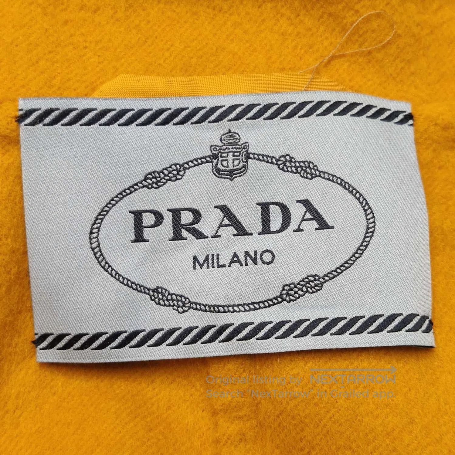 Prada Prada Wool Blend Mustard Long Coat . Size US L / EU 52-54 / 3 - 3 Thumbnail