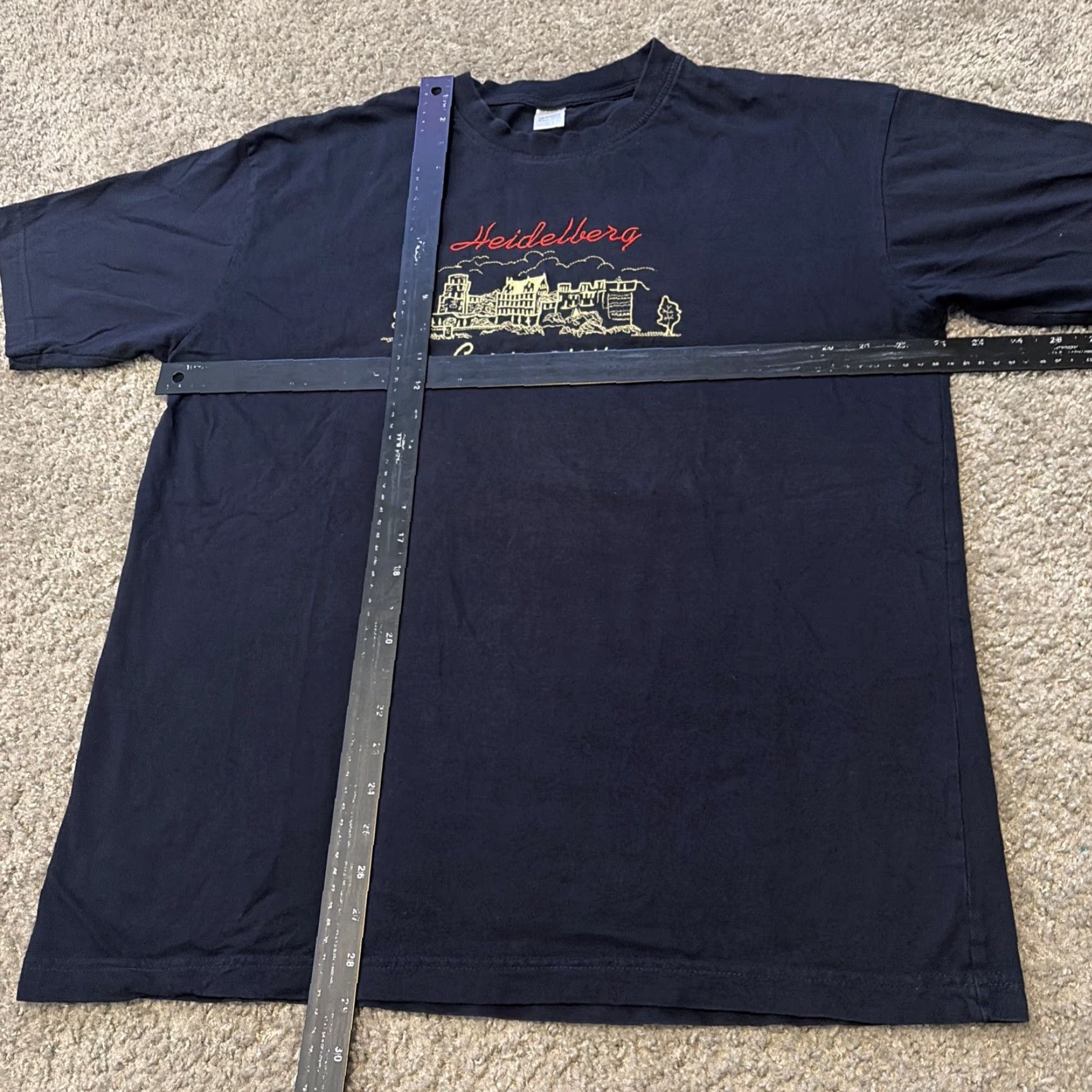 Vintage VINTAGE Heidelberg Germany Embroidered Tourist Europe Black T-Shirt XL Mens 90s Size US XL / EU 56 / 4 - 6 Thumbnail