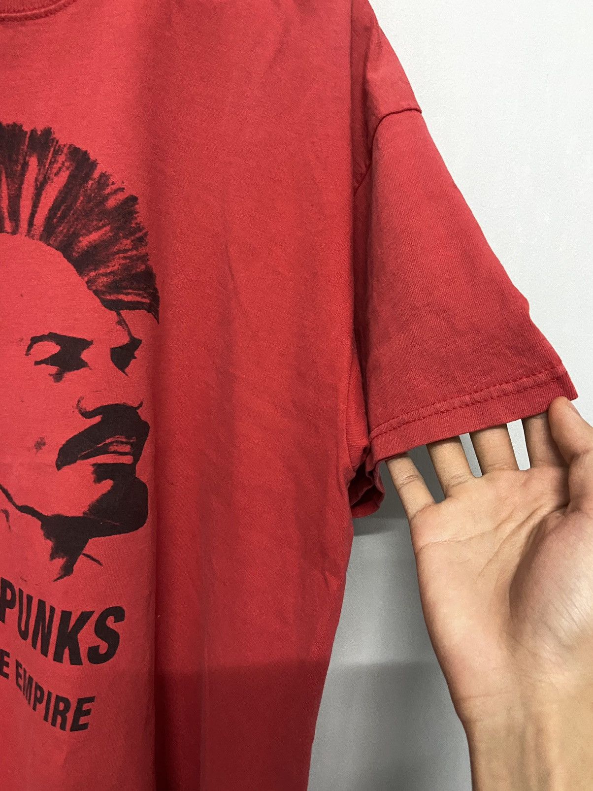 Band Tees × Vintage Vintage Red Punks Of The Empire Vladimir Lenin Band Tour Size US XXL / EU 58 / 5 - 5 Thumbnail