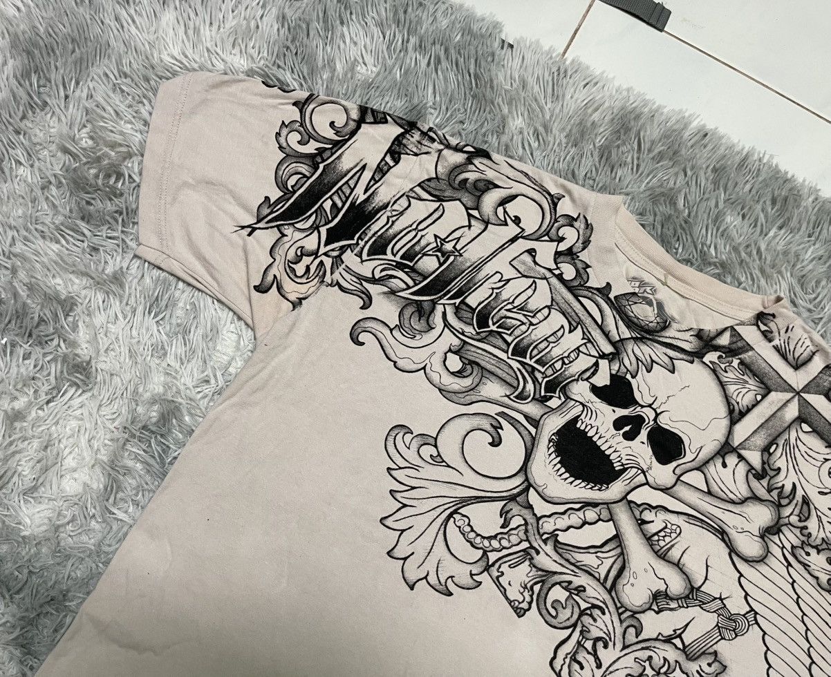 No Fear 2000s NO FEAR SKULL CROSS DESIGN RARE Size US XL / EU 56 / 4 - 5 Thumbnail