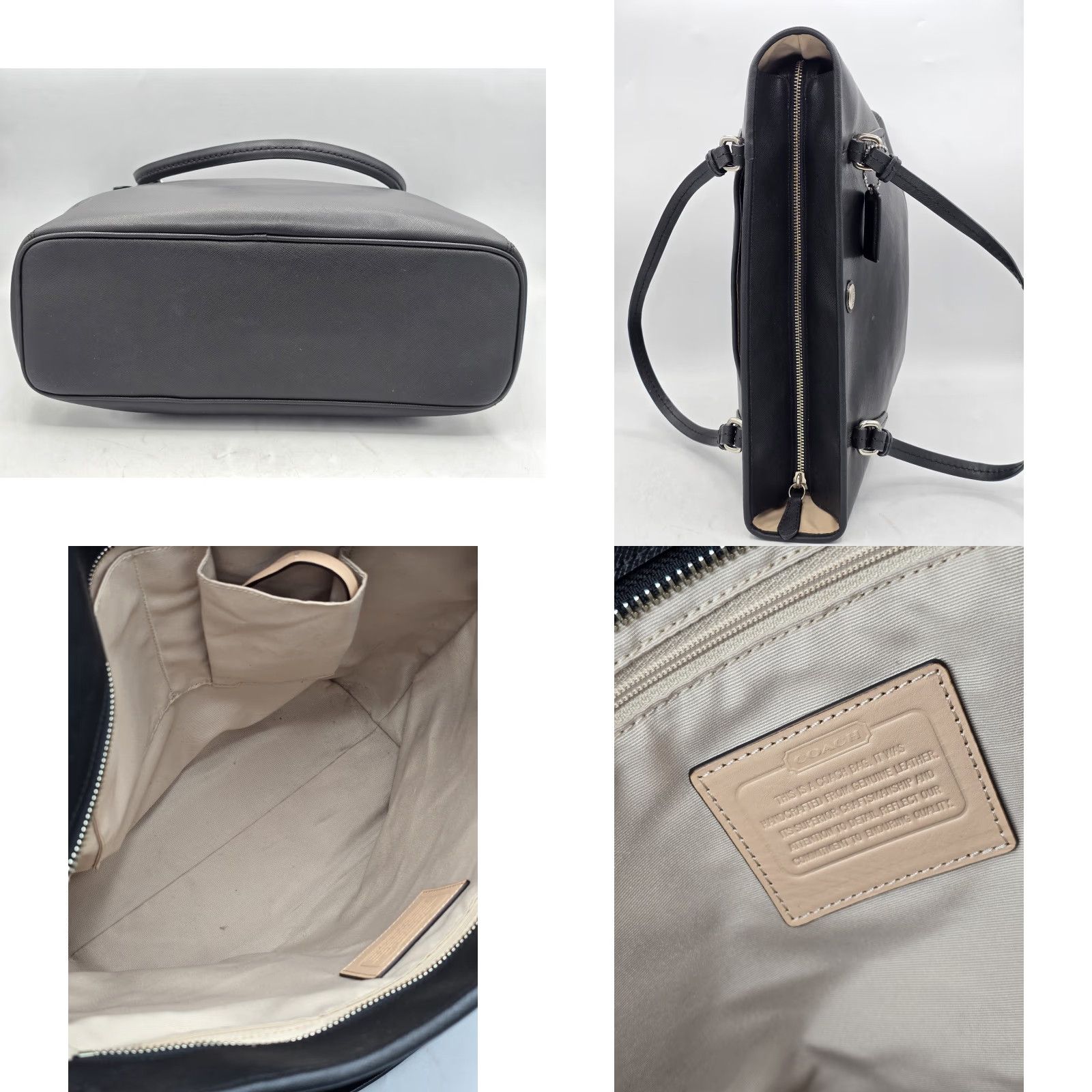 Coach COACH Peyton Leather Zip Top Tote Bag Purse - Black/Silver - SEE PHOTOS Tote Size L / US 10 / IT 46 - 8 Thumbnail