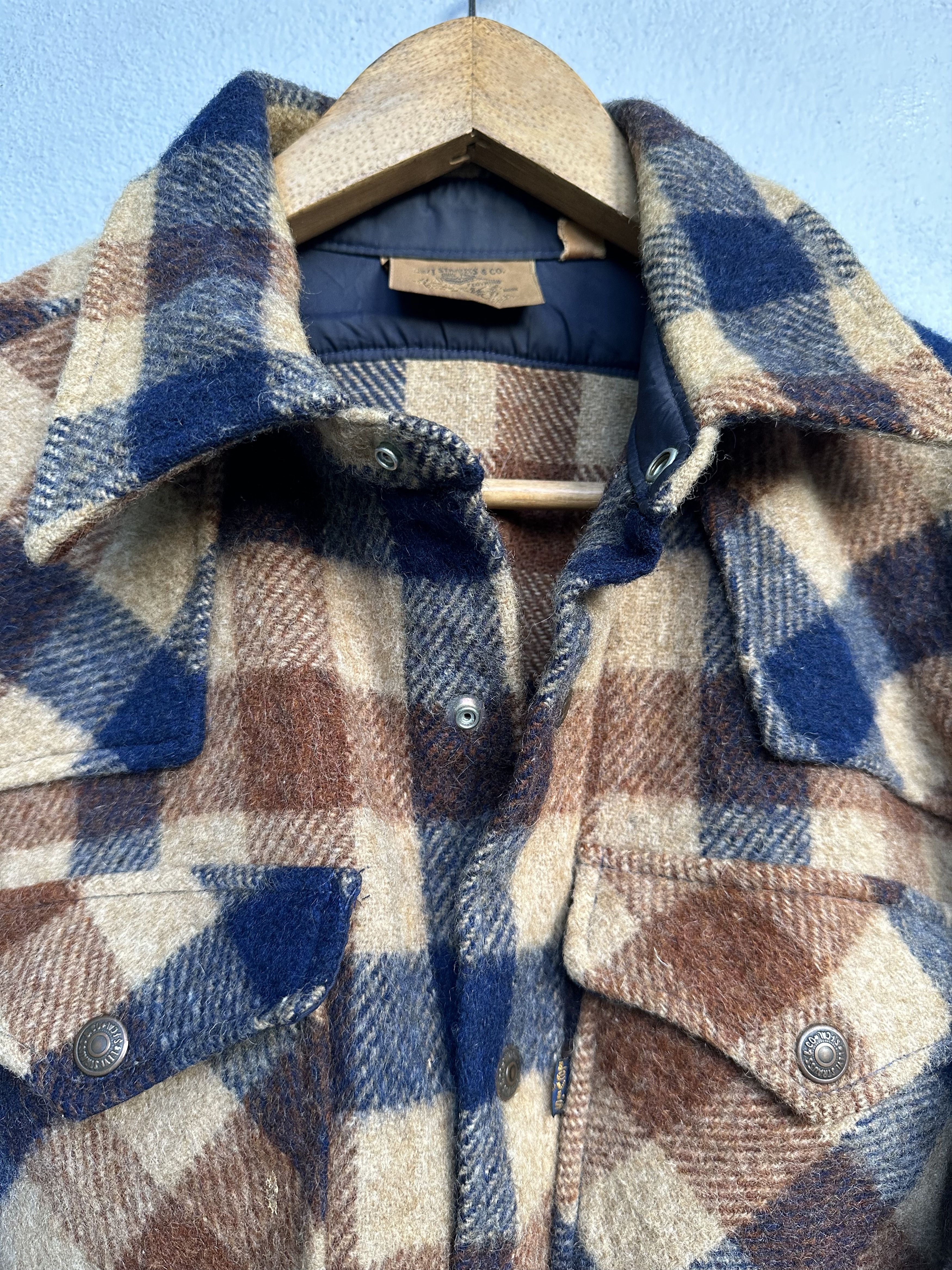 Levi's Rare Vintage 80 Levi’s Tartan Flannel Wool Nylon Snap Button Size US M / EU 48-50 / 2 - 5 Thumbnail