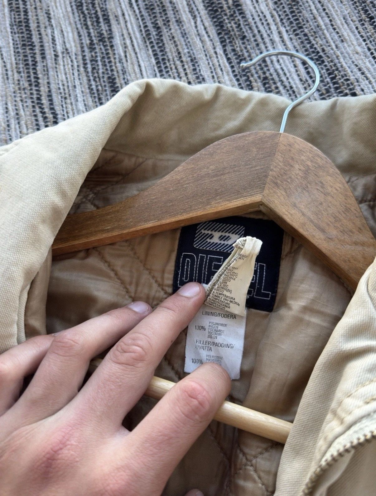 Diesel DIESEL VINTAGE DETROIT RETRO 90s BEIGE JACKET SIZE XL MEN Size US XL / EU 56 / 4 - 19 Thumbnail