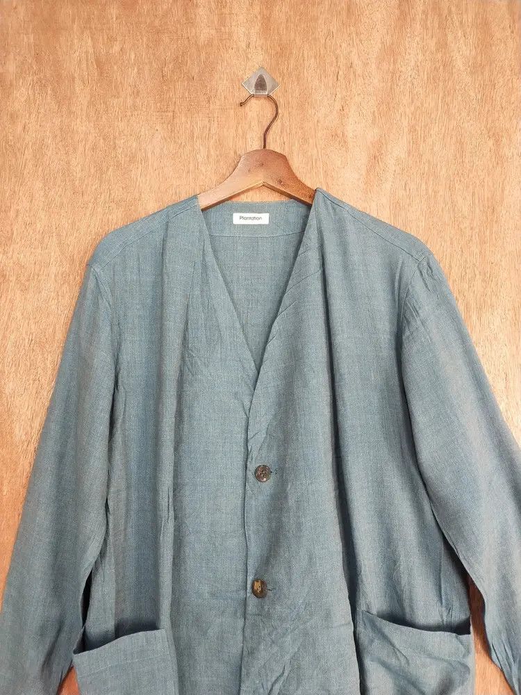 Issey Miyake DL Plantation issey miyake Blue Cardigan #S234 Size M / US 6-8 / IT 42-44 - 2 Thumbnail