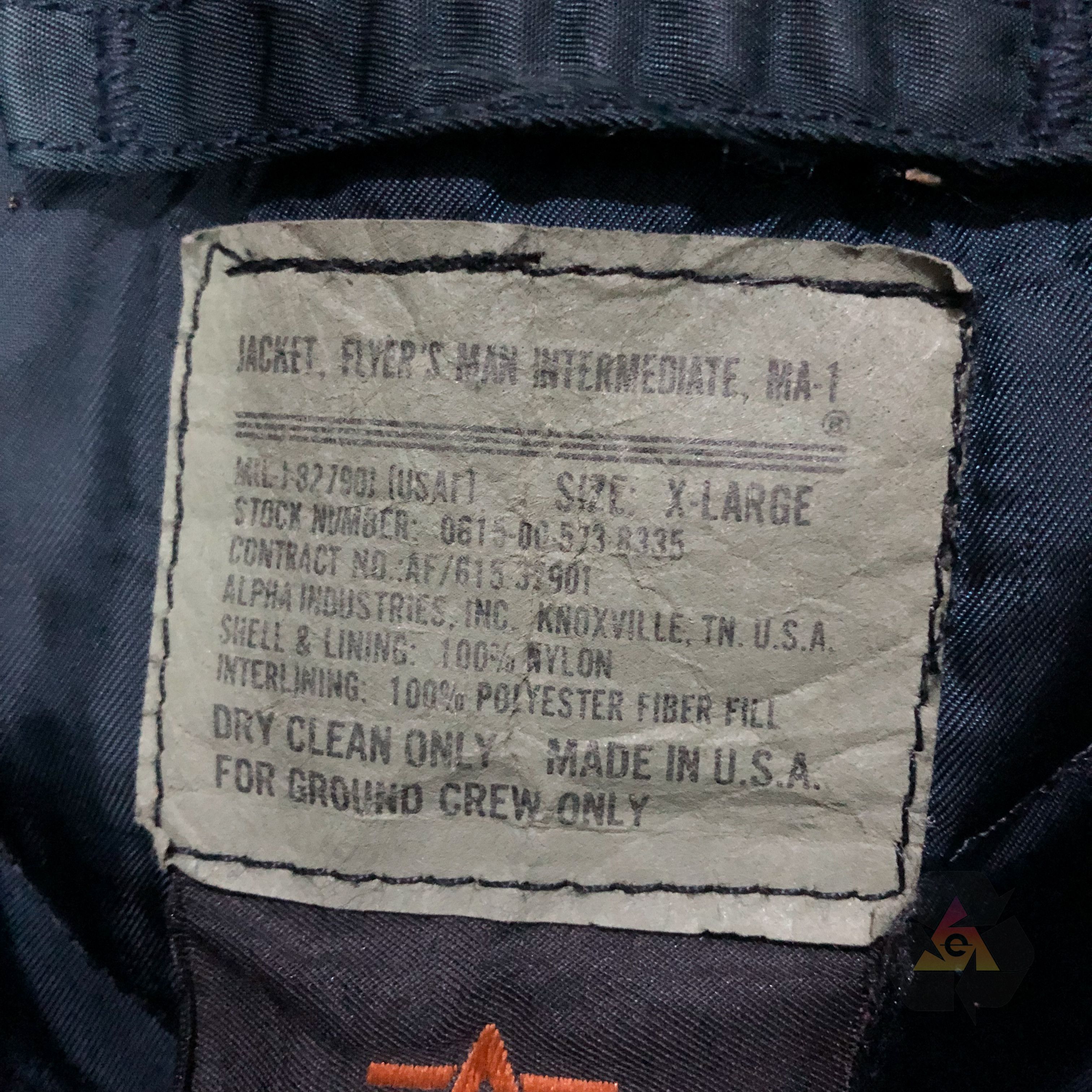 Alpha Industries Vintage Alpha Industries Flayer's Mil-J-82790J USAF MA-1 Size US XL / EU 56 / 4 - 10 Thumbnail