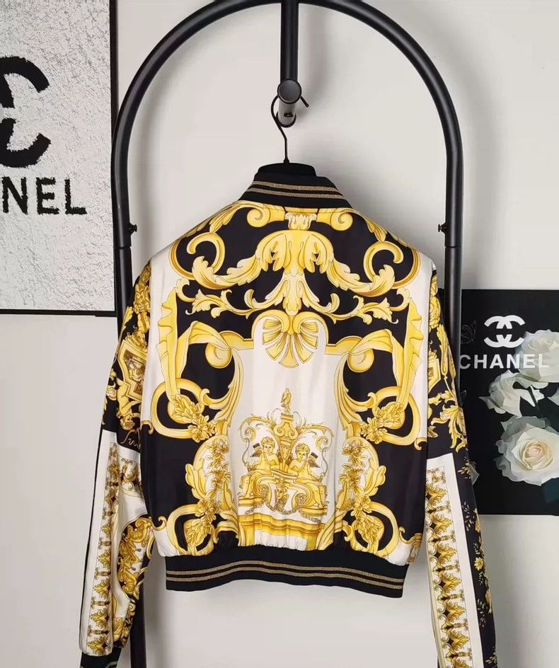 Versace Versace Baroque gold cotton jacket Size US M / EU 48-50 / 2 - 2 Thumbnail