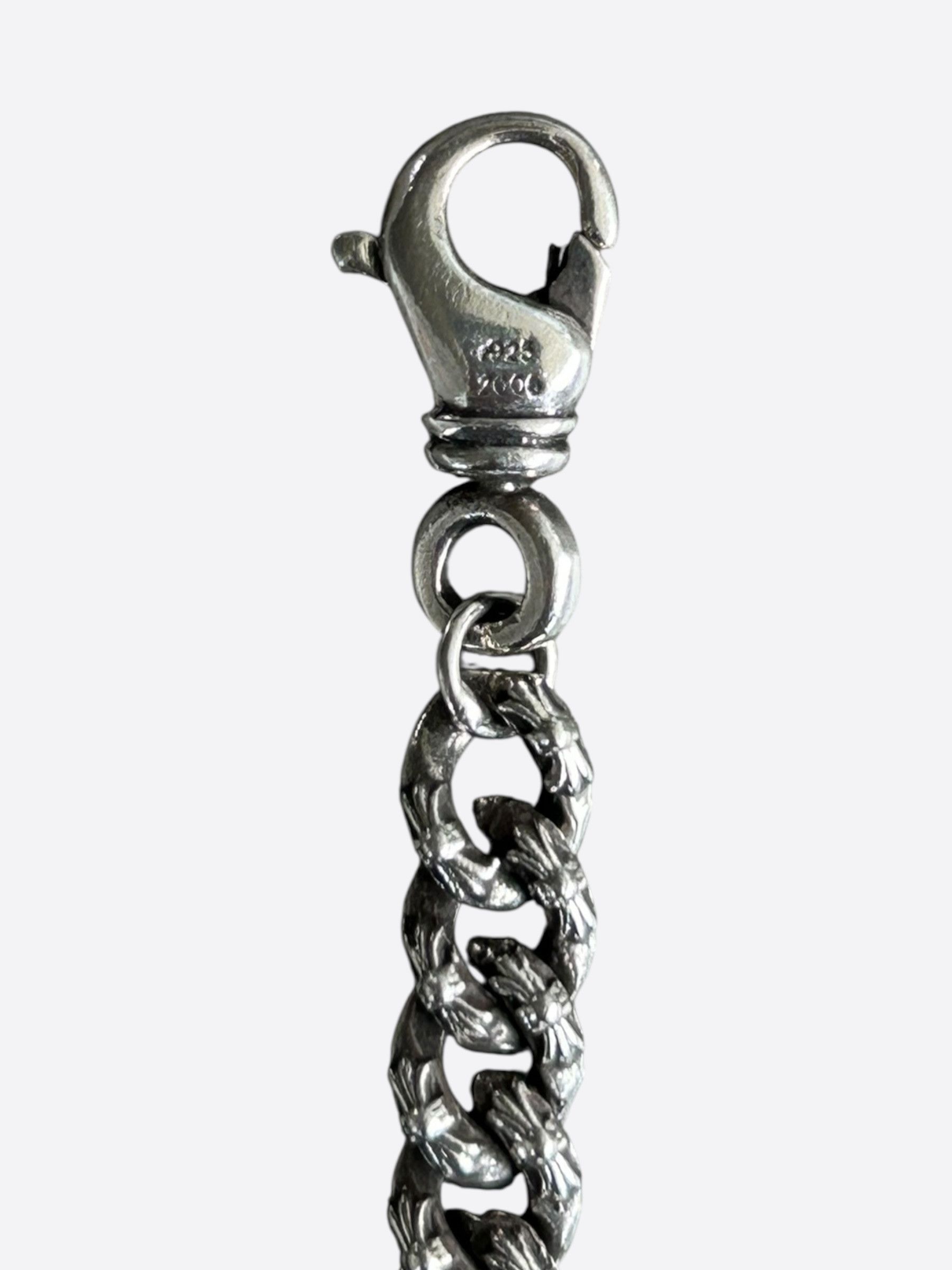 Chrome Hearts Chrome Hearts Silver Extra Fancy Mini Cuban Bracelet Size ONE SIZE - 4 Thumbnail