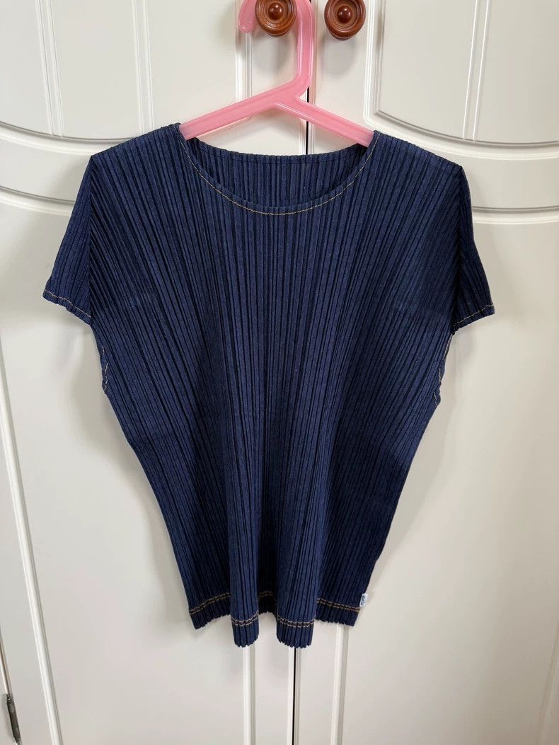 Issey Miyake Issey Miyake size:3 Denim short-sleeved shirt Size XS / US 0-2 / IT 36-38 - 1 Thumbnail