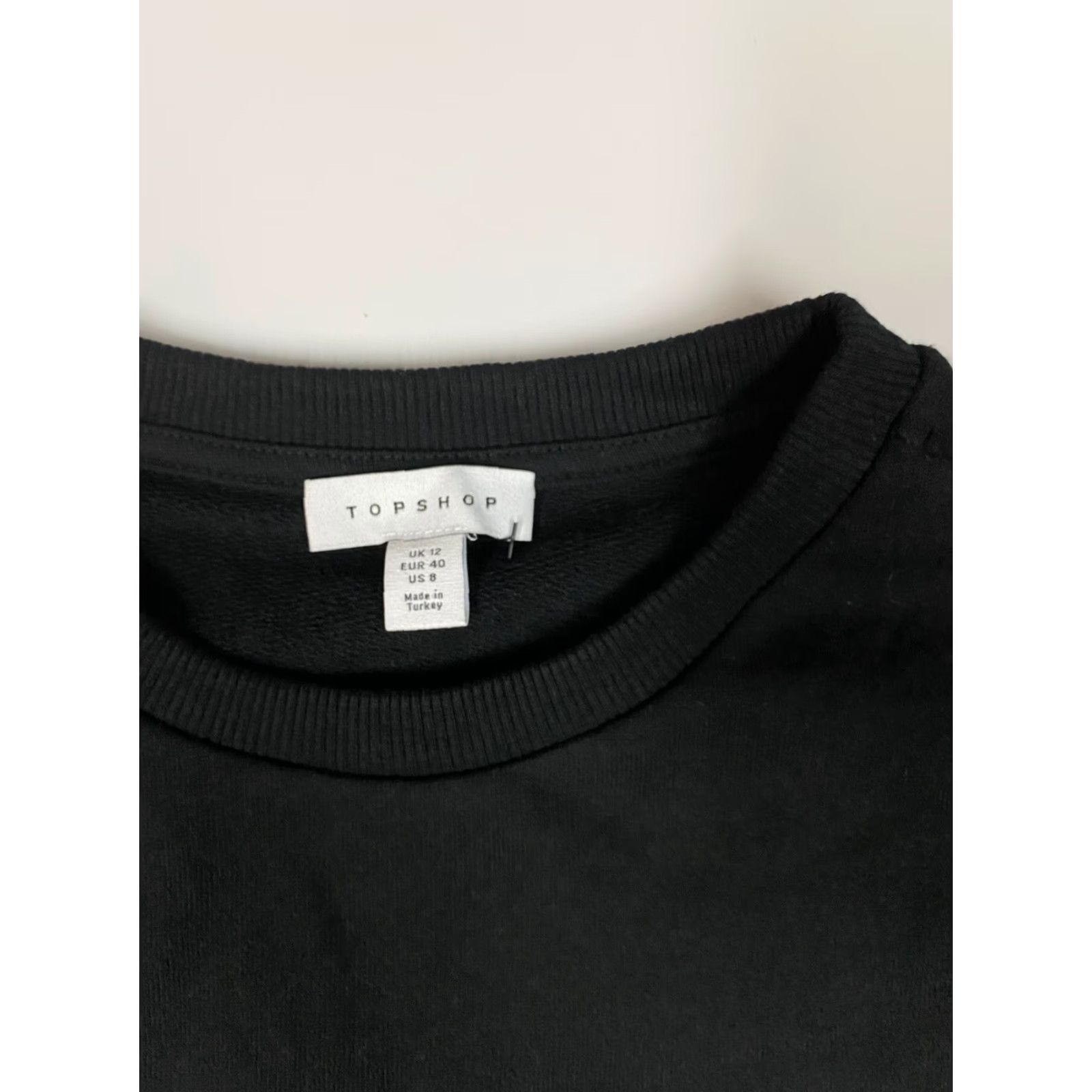 Topshop Topshop Womens Sweater 8 Black Crewneck Pullover Raglan Sleeve Cable Sequin Knit All Seasons Size M / US 6-8 / IT 42-44 - 4 Thumbnail