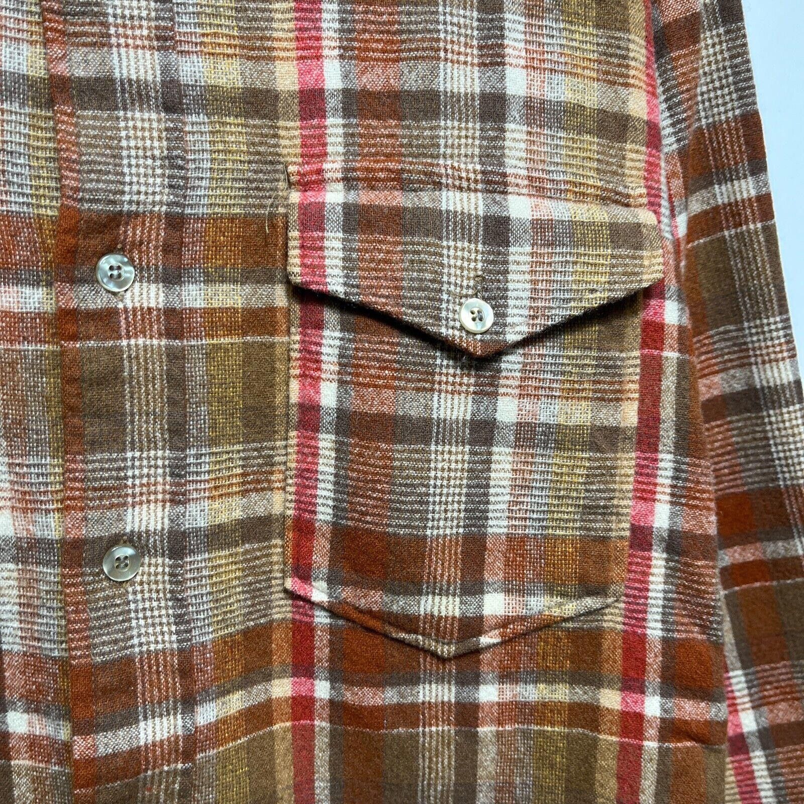 Pendleton × Vintage Vintage 70s Pendleton Plaid Wool Button Shirt M Camp Flannel Size US M / EU 48-50 / 2 - 4 Thumbnail