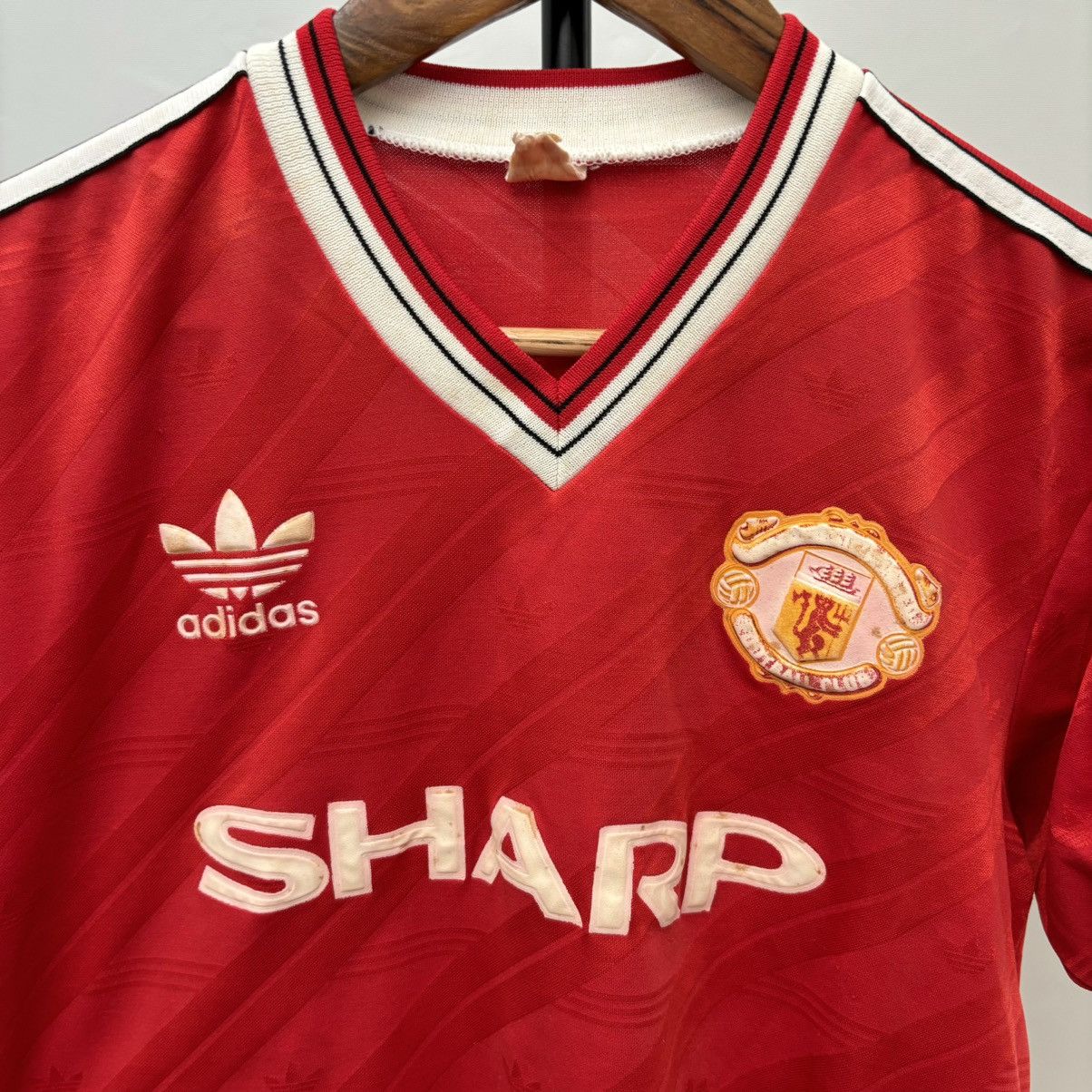Adidas × Vintage Vintage 80’s Manchester United Jersey Football Club Soccer Size US S / EU 44-46 / 1 - 3 Thumbnail