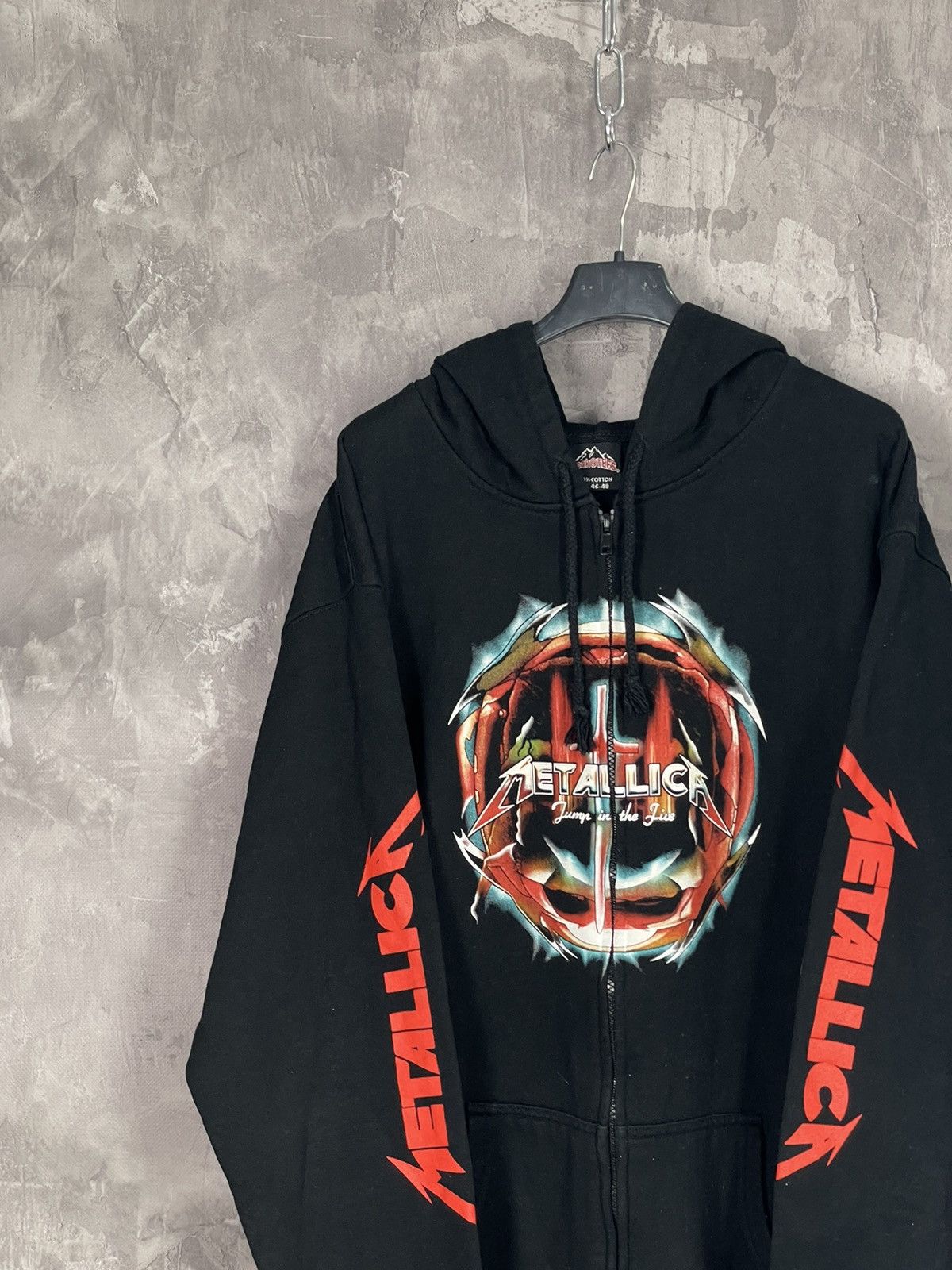 Metallica × Vintage Vintage Metallica Full Print Y2K Rock Zip Hoodie Size US XL / EU 56 / 4 - 3 Thumbnail
