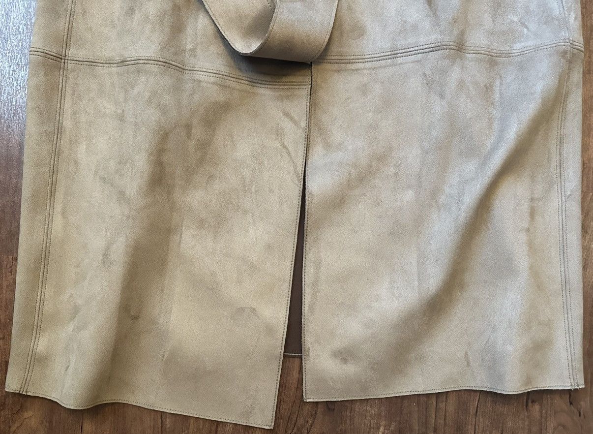 H&M H&M Women’s Faux Suede Coat Long XS Dark Beige Light Brown Size XS / US 0-2 / IT 36-38 - 2 Thumbnail
