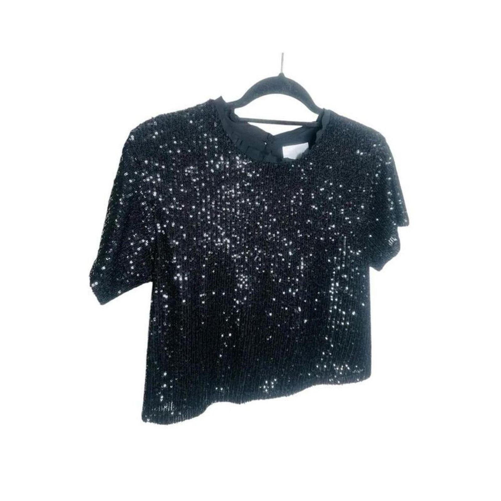The Unbranded Brand Every black sequin crop top Size S / US 4 / IT 40 - 2 Thumbnail
