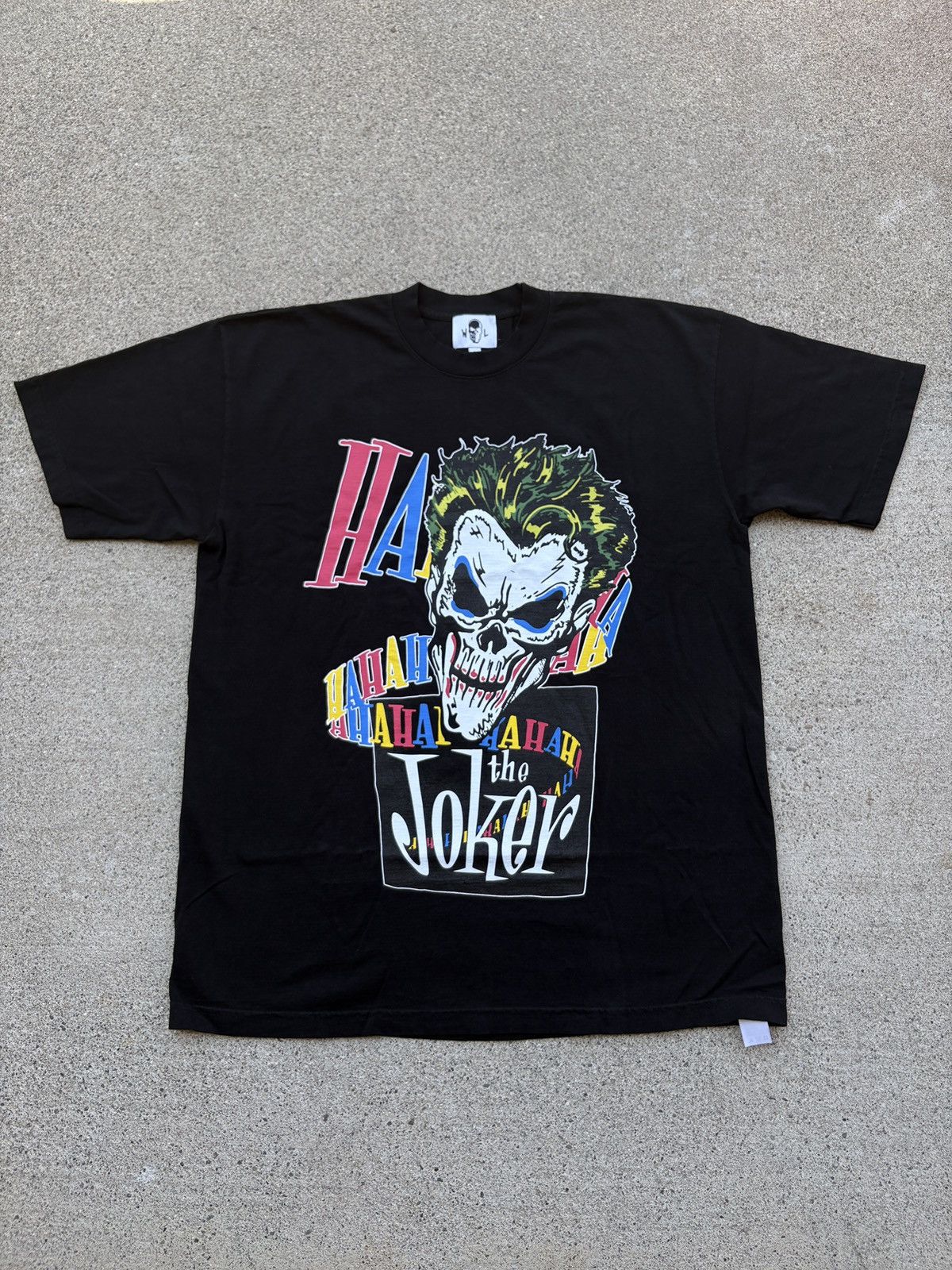 2022 Warren Lotas The Joker “HAHAHAHA” Black T-Shirt Size L