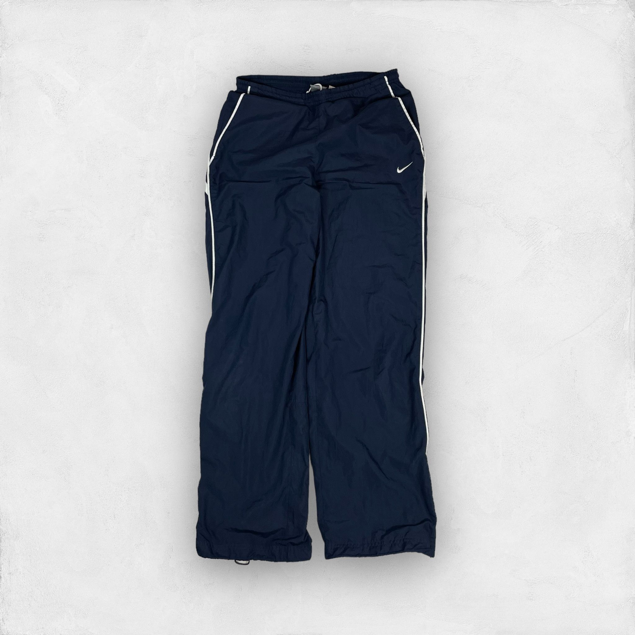 Nike Nike Men Navy High-Rise Ankle Zip Straight Track Pants Small Size US 30 / EU 46 - 1 Thumbnail