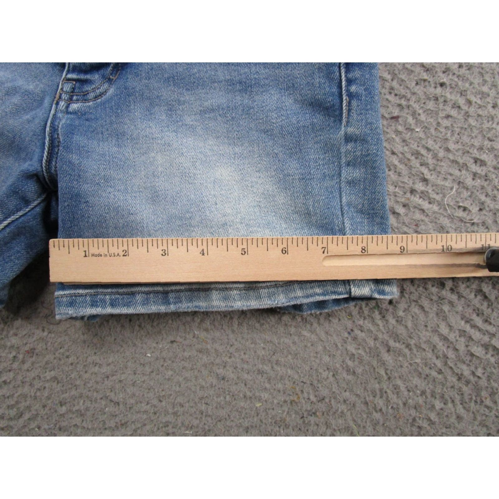 Vintage Kancan Maurices Button Fly High Rise Blue Stretch Denim Jean Shorts Size 24 Size 42" / US 20 - 7 Thumbnail