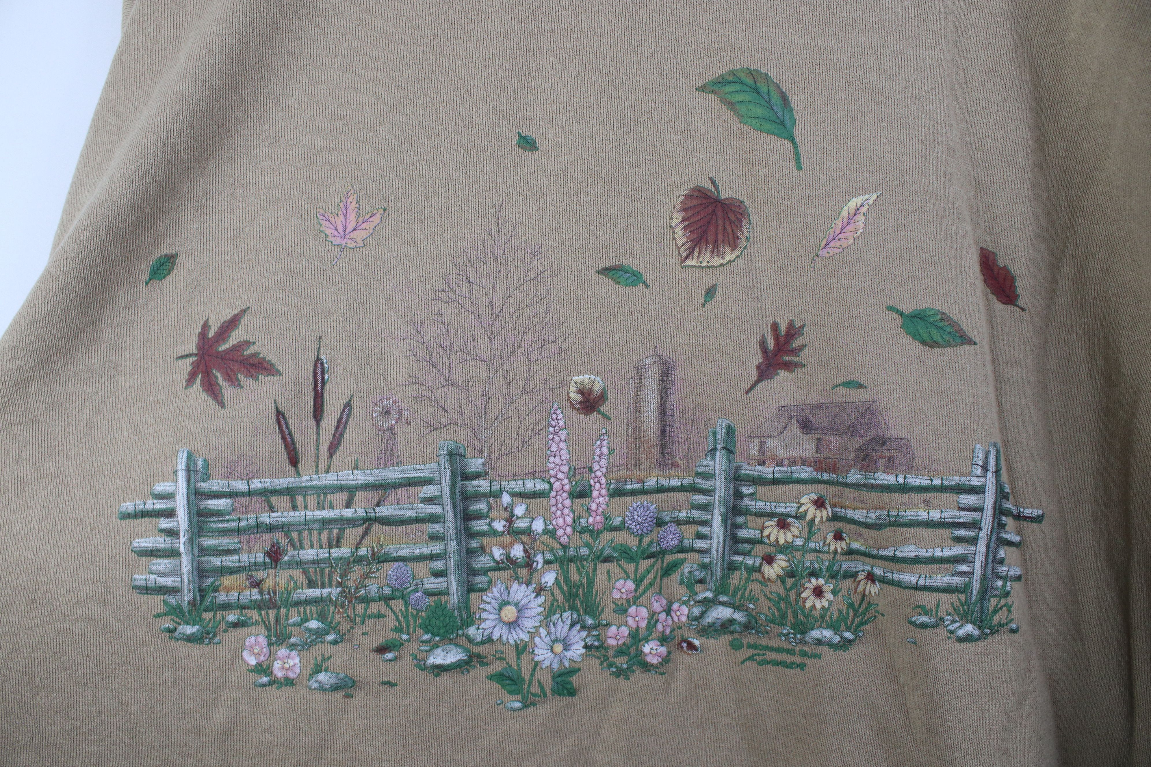 Vintage Vintage 90s Streetwear Nature Leaf Garden Flower Sweatshirt Size XL / US 12-14 / IT 48-50 - 12 Thumbnail