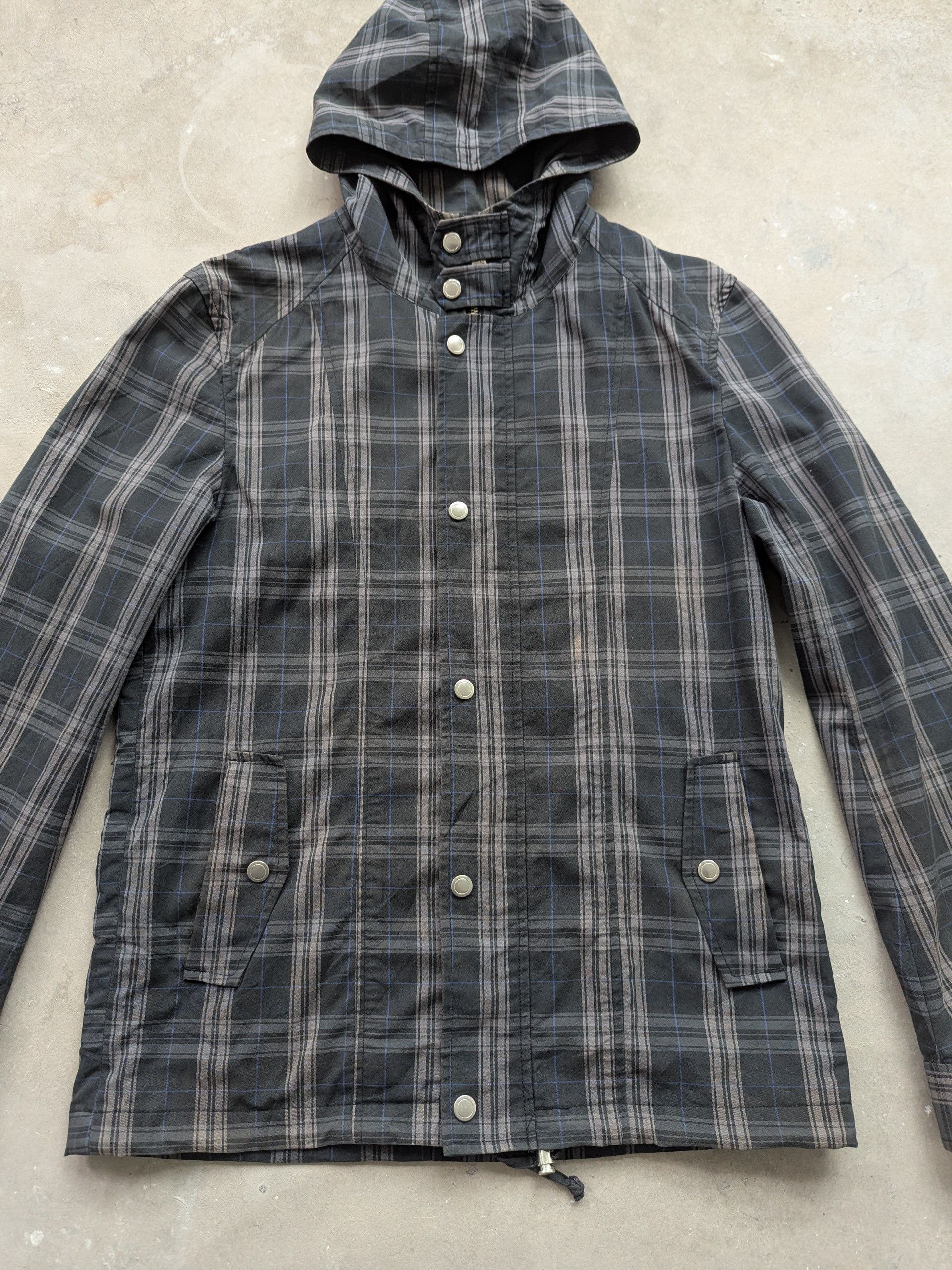 Japanese Brand × Vintage × semanticdesign Vintage 90s Semantic Design Hoodie Jacket Checkered Size M / US 6-8 / IT 42-44 - 4 Thumbnail
