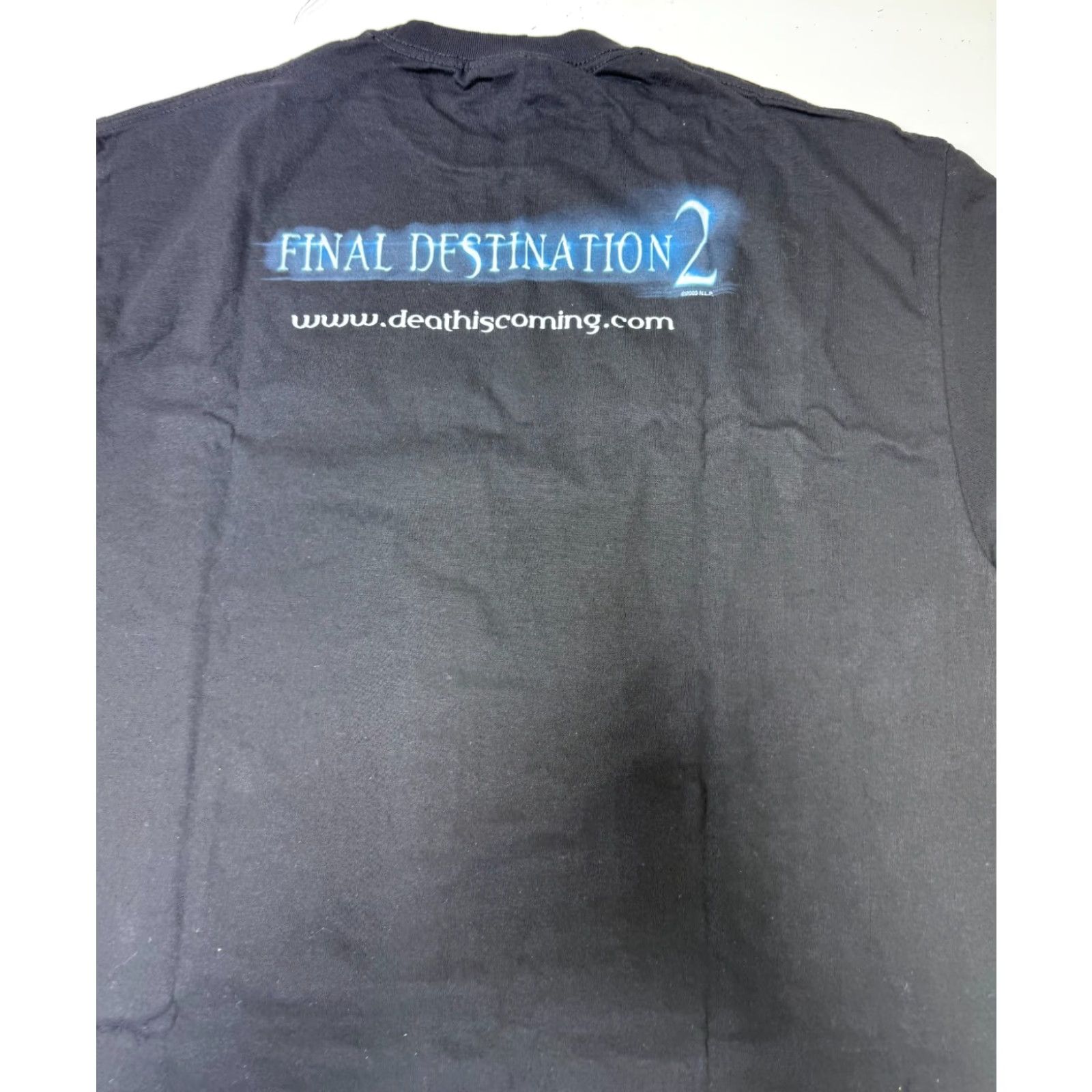 AAA VINTAGE AAA Final Destination 2 Movie Promo T-Shirt Horror Graphic Print Black Sz XL Mens Size US XL / EU 56 / 4 - 7 Thumbnail
