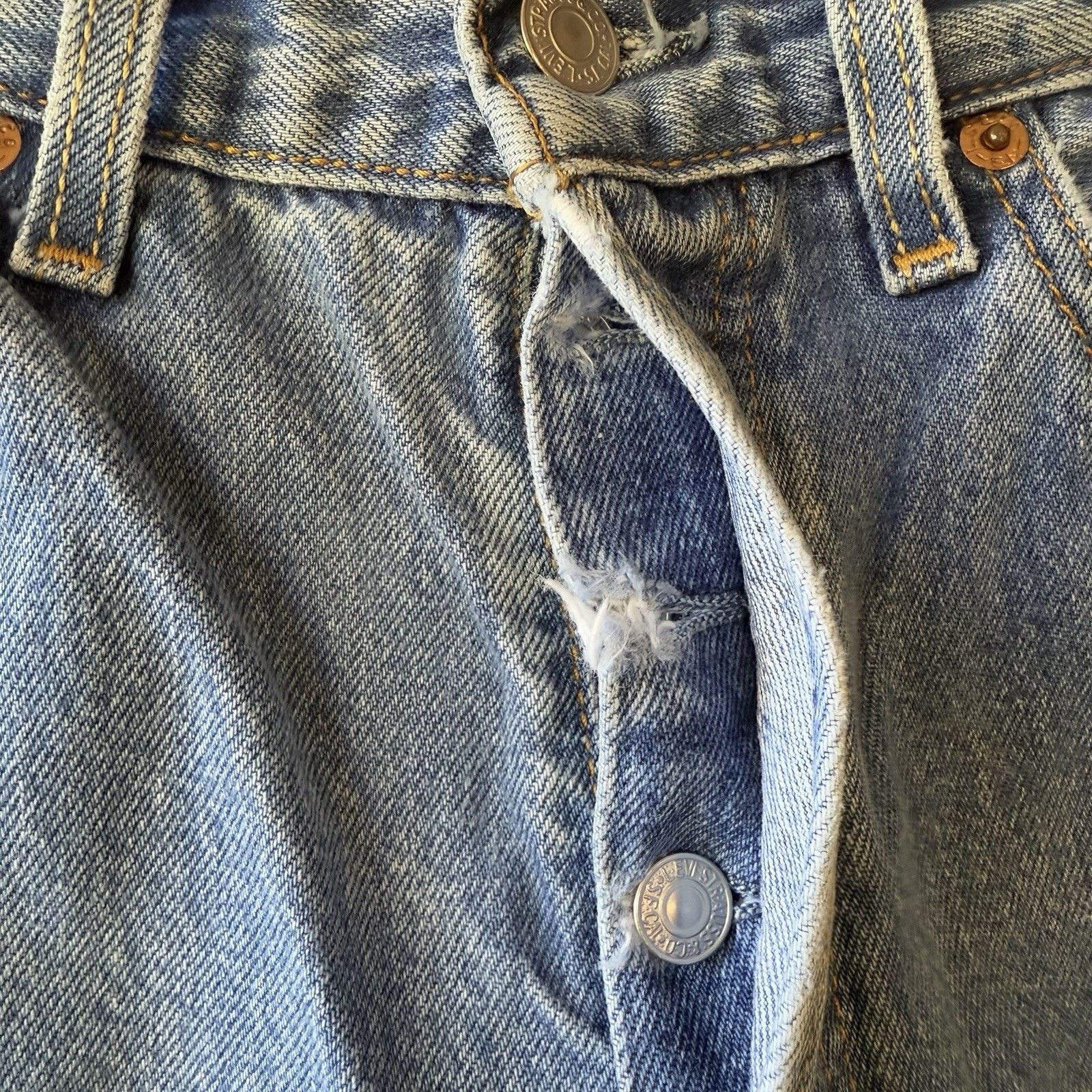 Levi's × Vintage Vintage Levis 501 Jeans 29 Blue Faded Straight Leg Denim Size US 29 - 5 Thumbnail
