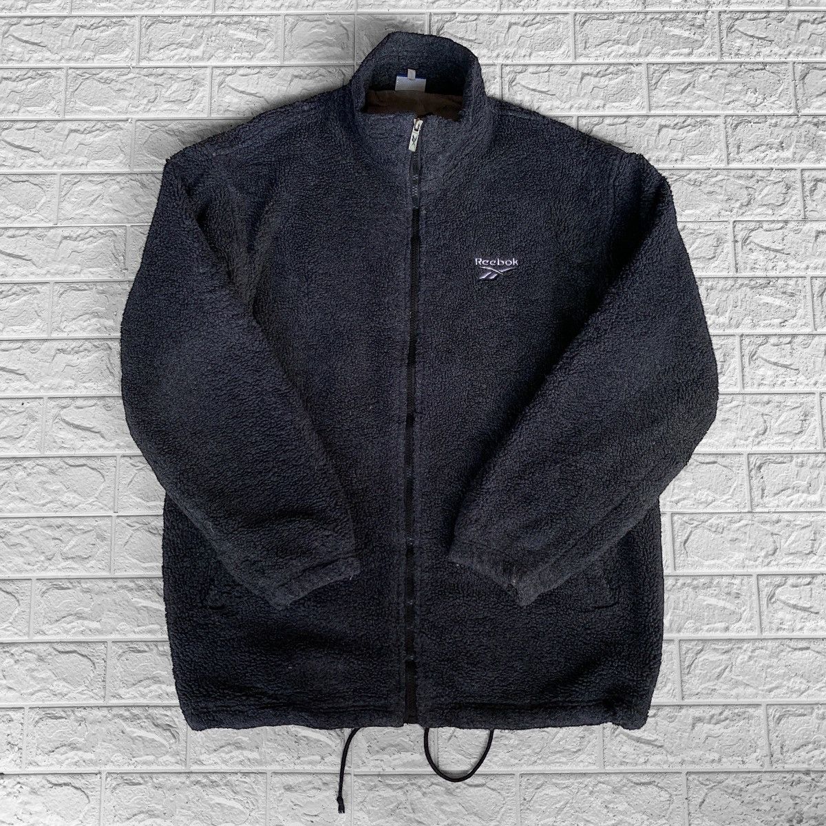 Reebok × Vintage Vintage Reebok Fleece Jacket Embroidered Logo Size US L / EU 52-54 / 3 - 2 Thumbnail