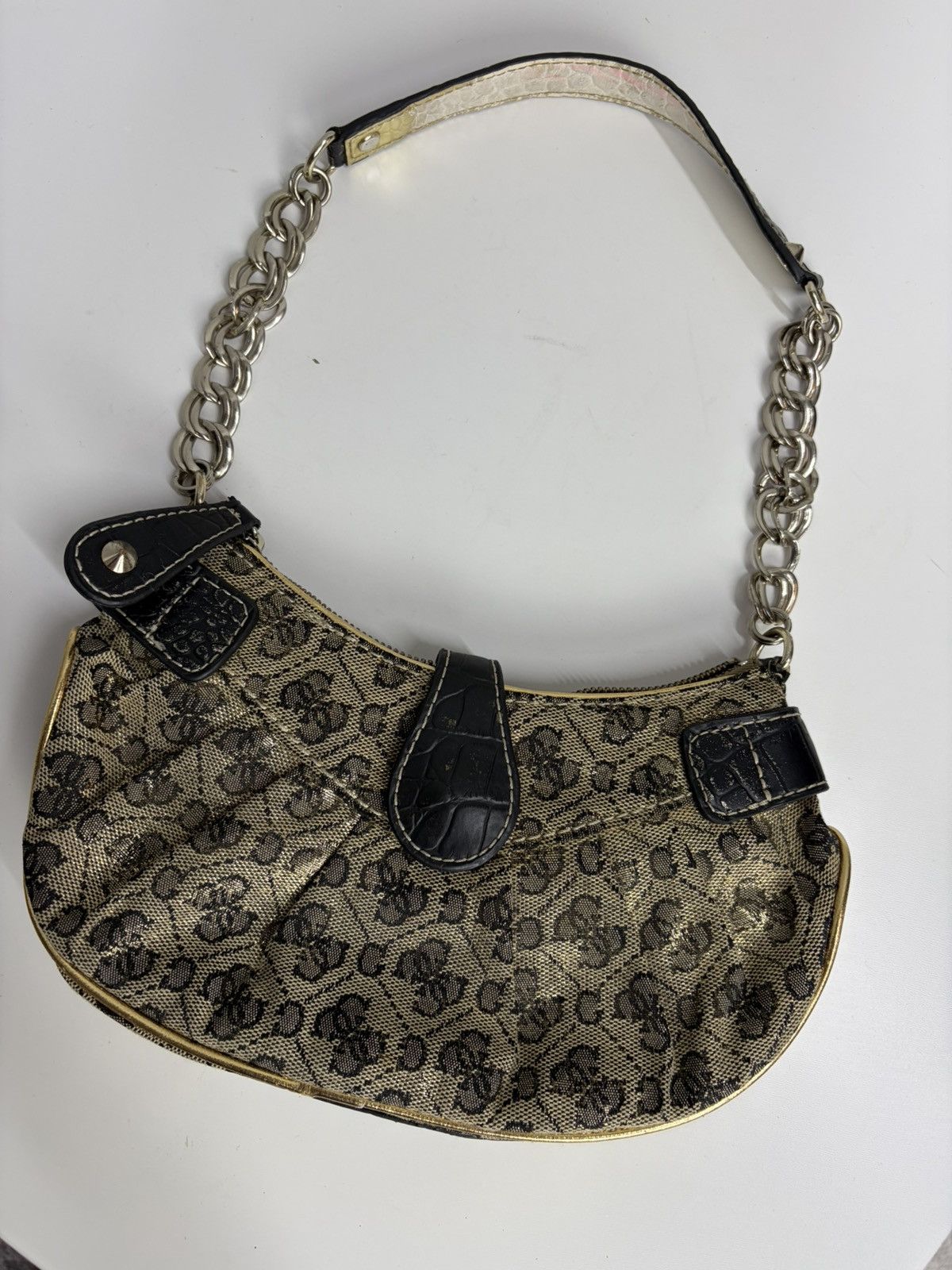Guess Archive Guess Gold Metal y2k Baguette Shoulder Mini Bag Size ONE SIZE - 9 Thumbnail