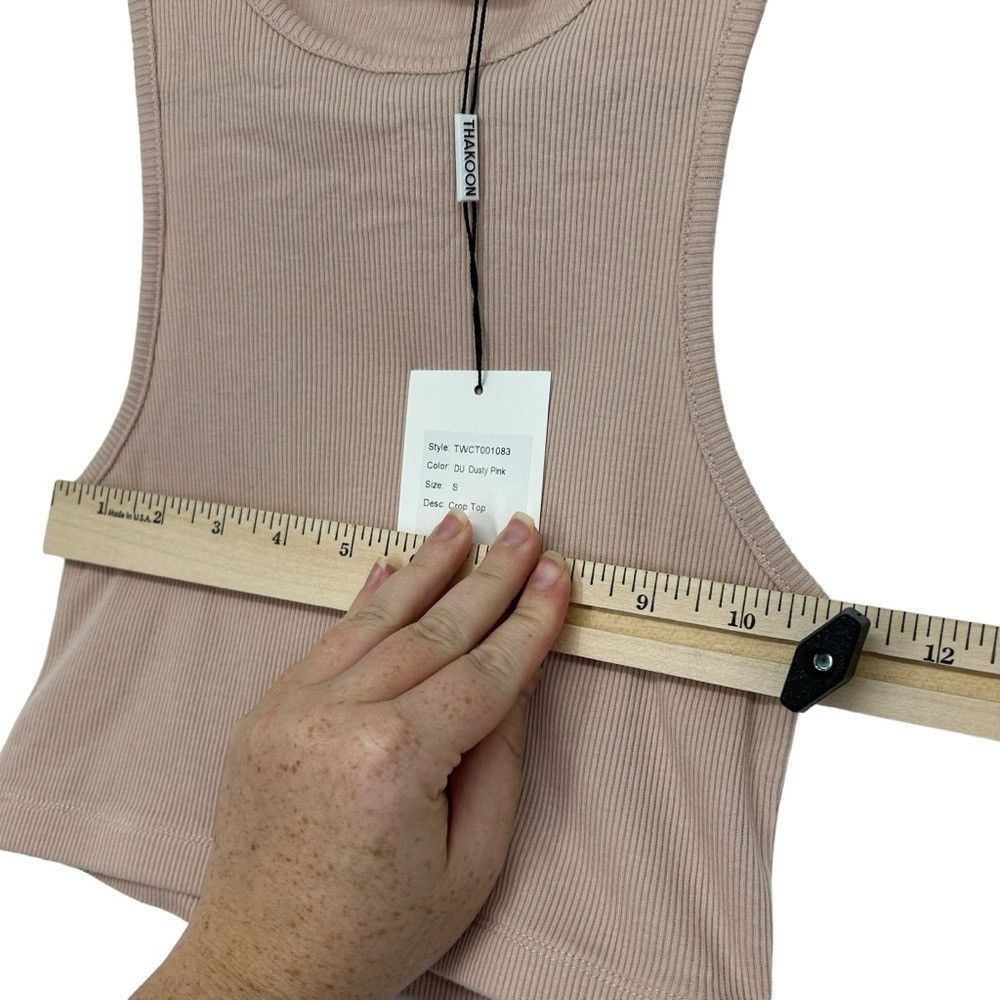 THAKOON THAKOON DU DUSTY PINK CROP TOP WOMEN SIZE SMALL Size S / US 4 / IT 40 - 5 Thumbnail