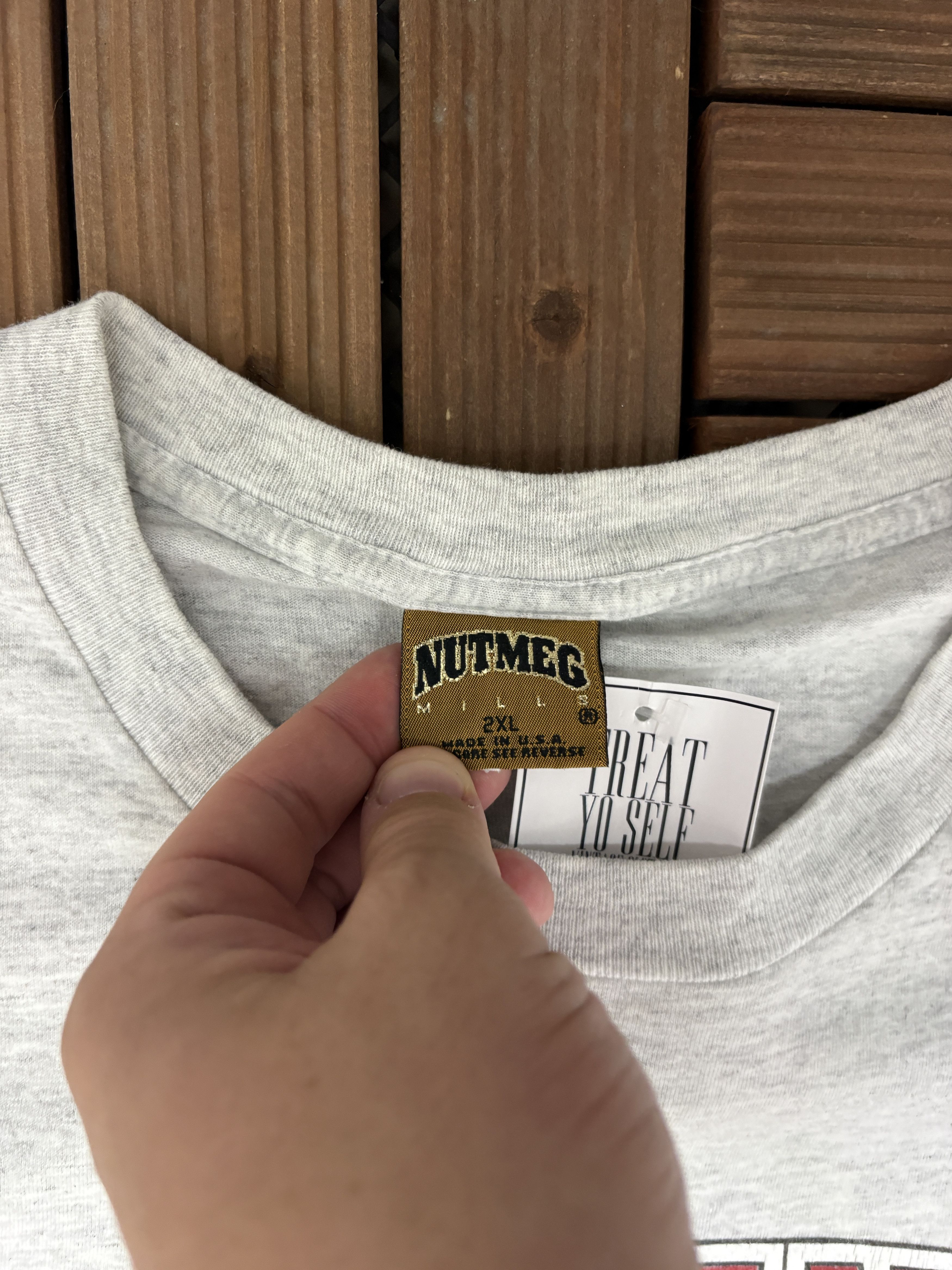 Nutmeg Detroit Red Wings Vintage Made in USA T-Shirt Tee Size US XXL / EU 58 / 5 - 4 Thumbnail