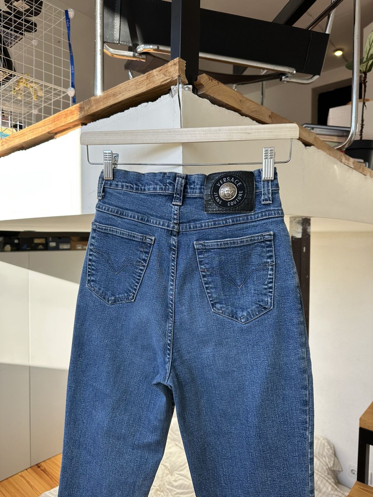 Versace Versace Jeans Couture Vintage Blue Stretch Denim Size 27" / US 4 / IT 40 - 5 Thumbnail