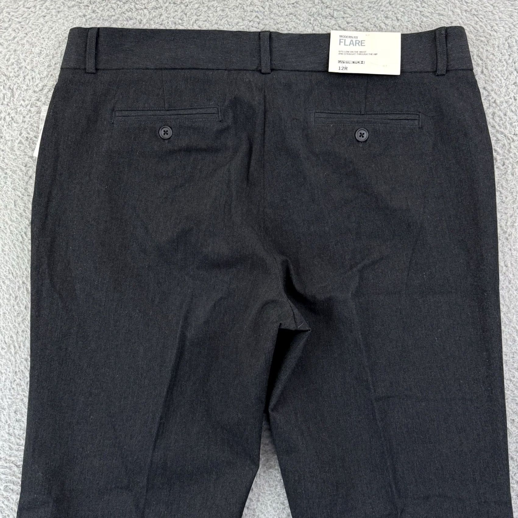 Gap VINTAGE Gap Pants Womens 12 Black Flared Trouser Stretch 34x34 NWT City 90s Dress Pants Women Size 34" / US 12 / IT 48 - 7 Thumbnail
