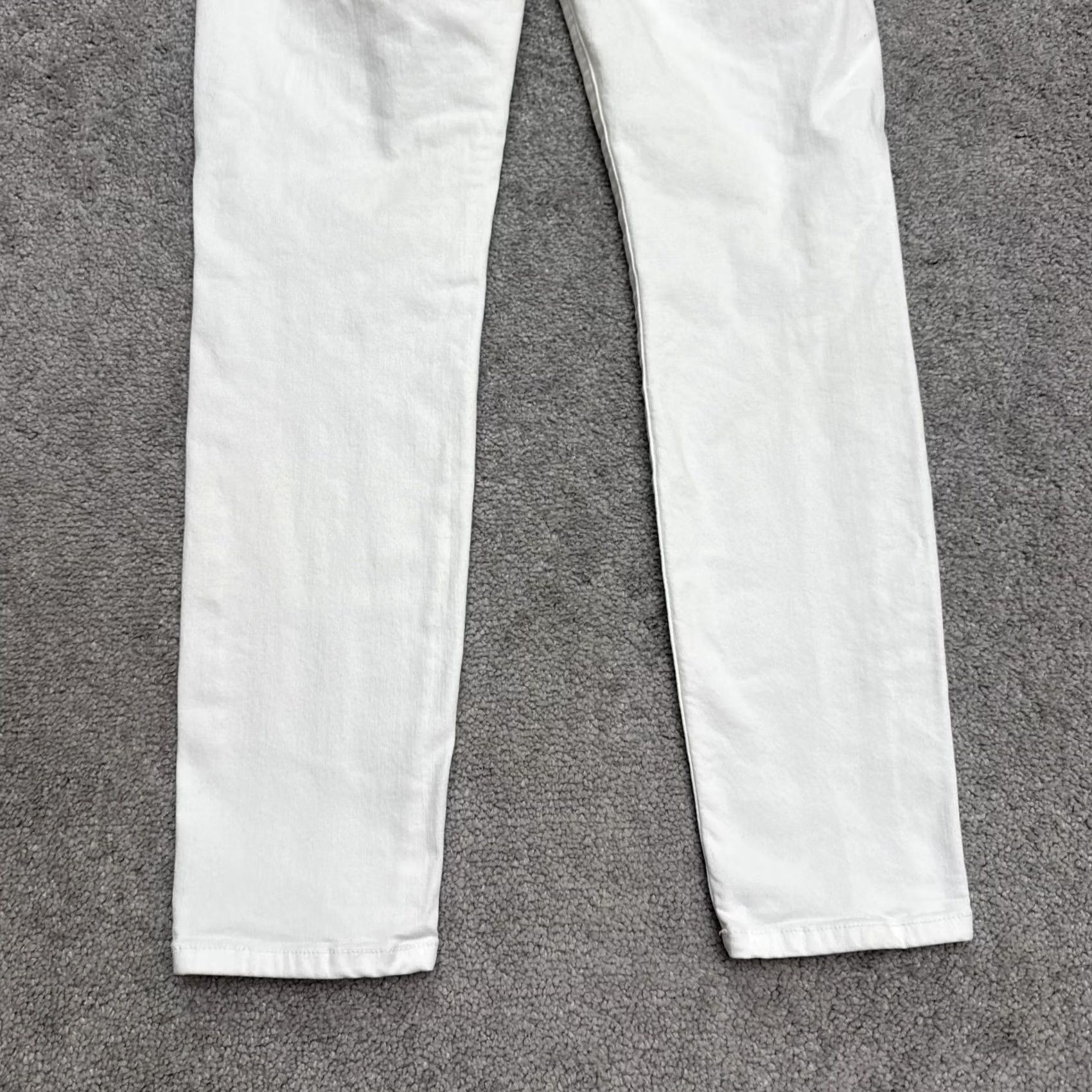 Denime JUST BLACK Jeans Womens 27 White Mid Rise Skinny Denim 28x28 Casual Stretch 5-Pocket City Streetwear Mens? Size 28" / US 6 / IT 42 - 4 Thumbnail