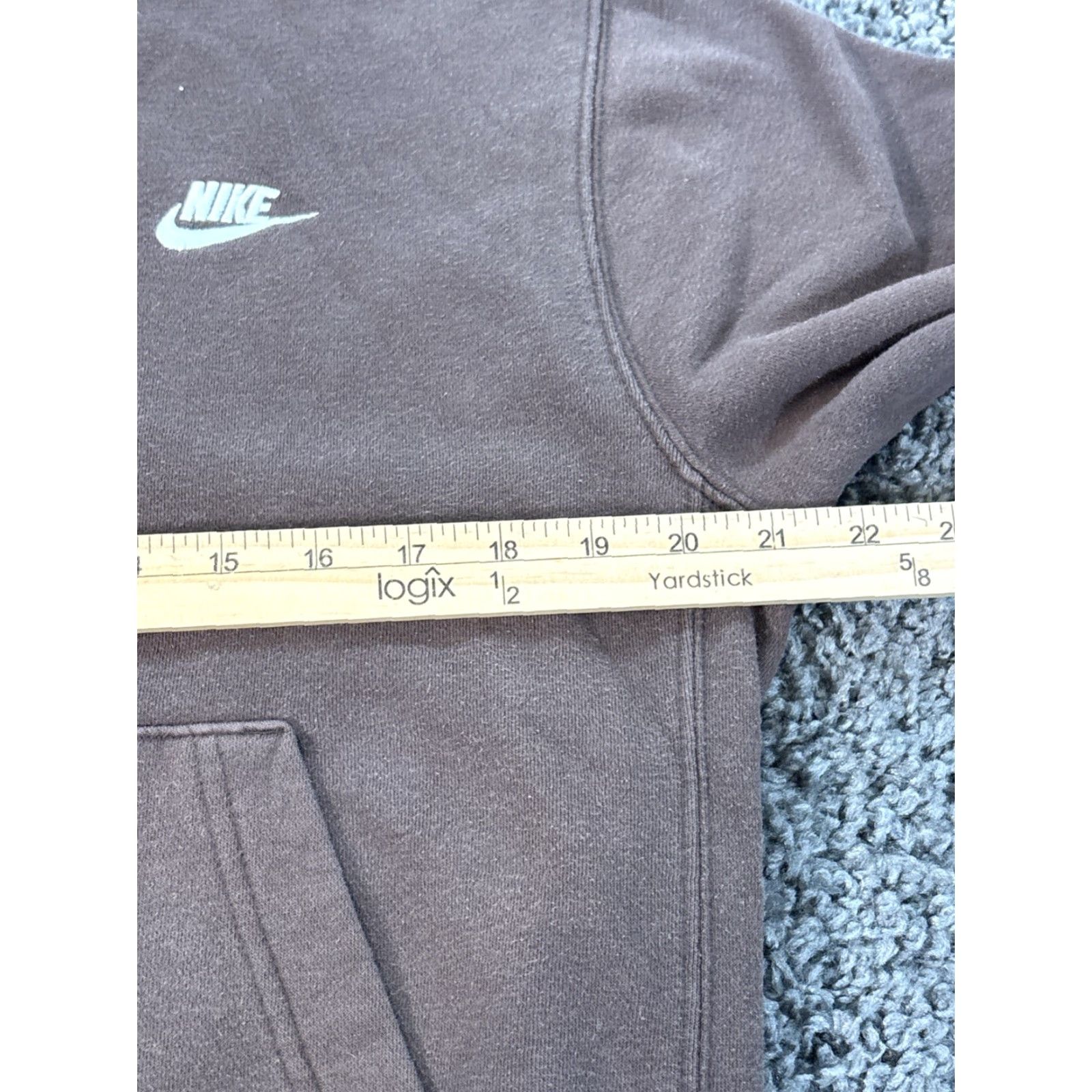 Nike Nike Sportswear Hoodie Male S Brown Fleece Pullover Sweatshirt with Swoosh Logo, Hooded, Pockets, Regular Fit Size US S / EU 44-46 / 1 - 3 Thumbnail
