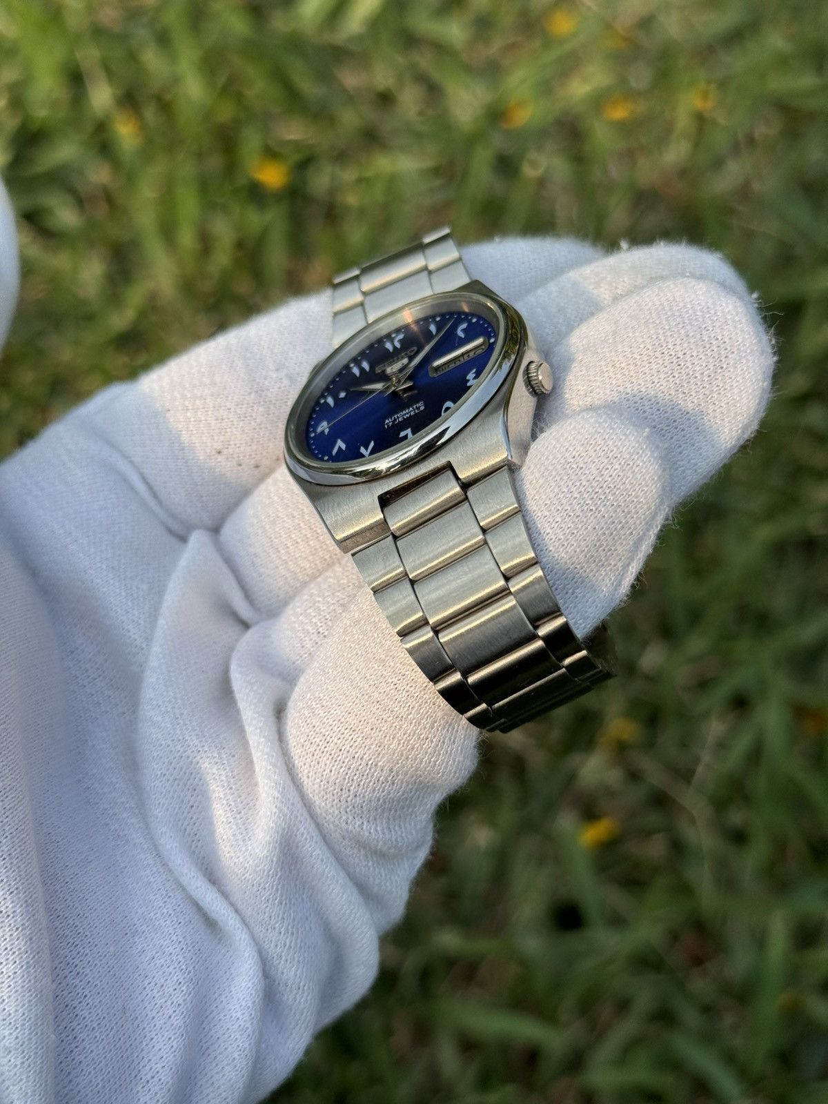 Seiko Seiko 5 Automatic 7009 Japan movement Blue Dial mens Watch Size 36 - 11 Thumbnail
