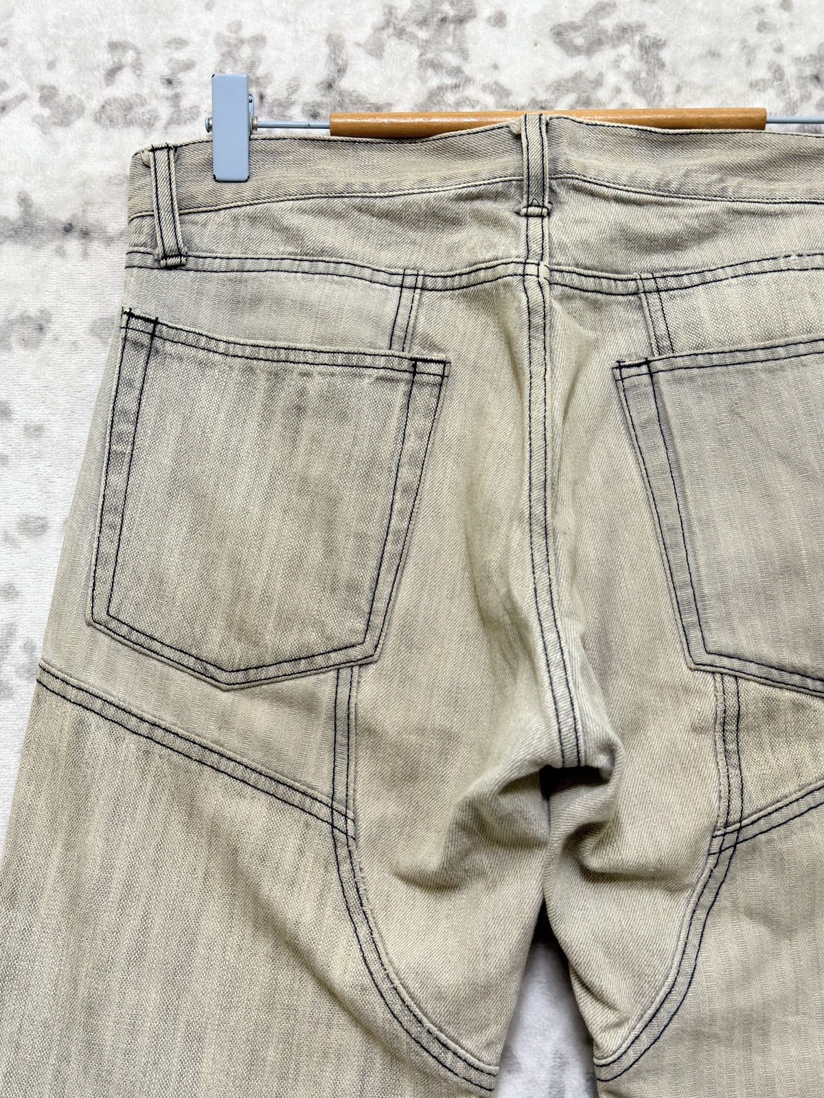 If Six Was Nine Flare Rupert Edge Distressed Reconstructed Panelled Jeans Size US 31 - 9 Thumbnail