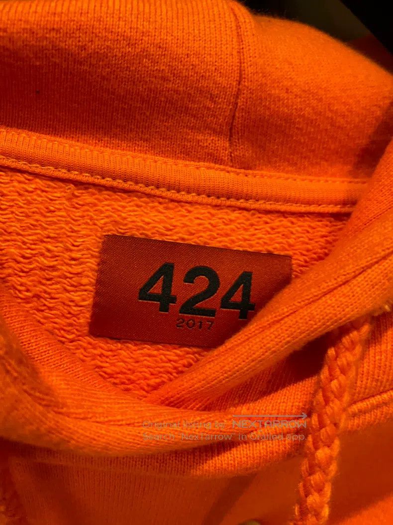 424 424 Logo Embroidered Orange Hooded Sweatshirt Size US M / EU 48-50 / 2 - 4 Thumbnail