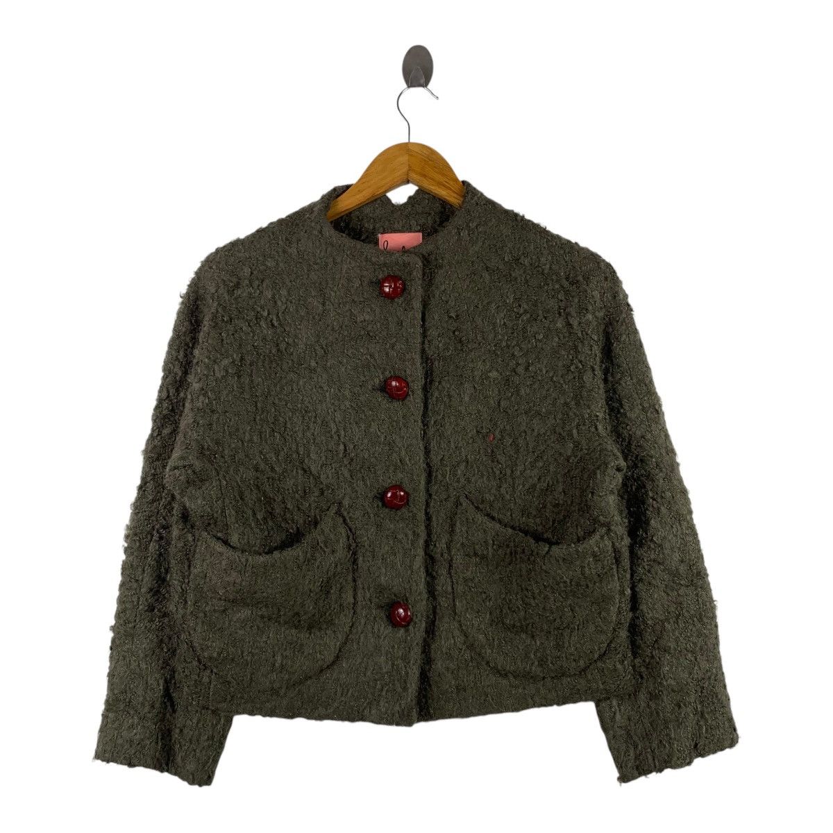 PAUL SMITH Paul Plus Deep Pile Sherpa Button Up Tweed Coat