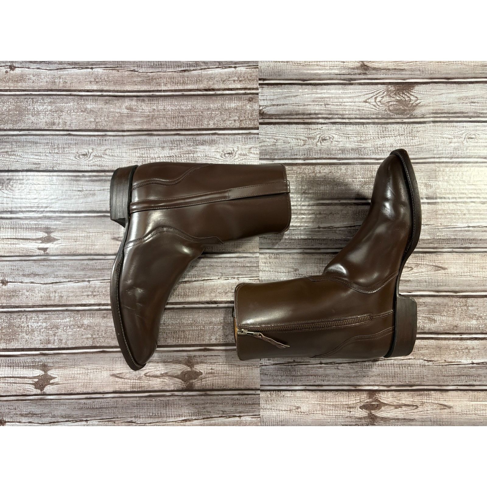 Lucchese Lucchese 1833 Calfskin Scout Dress Boot size 8.5 color brown Size US 8.5 / EU 41-42 - 5 Thumbnail