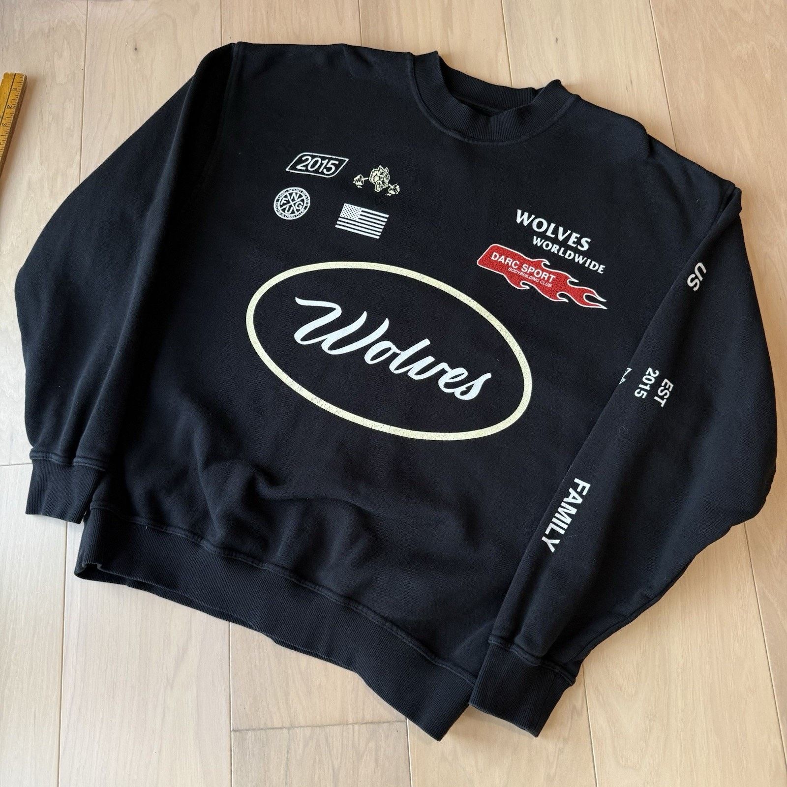 Darc Sport Darc Sport Wolves Club Sweatshirt M Black Fleece Pullover Size US M / EU 48-50 / 2 - 10 Thumbnail