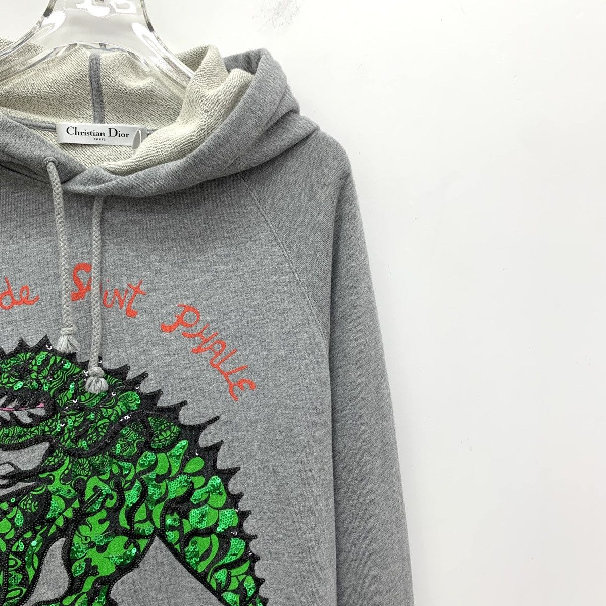 Dior Dior Collection Grey Dinosaur Sequin Hooded Sweatshirt K26WX Size S / US 4 / IT 40 - 3 Thumbnail