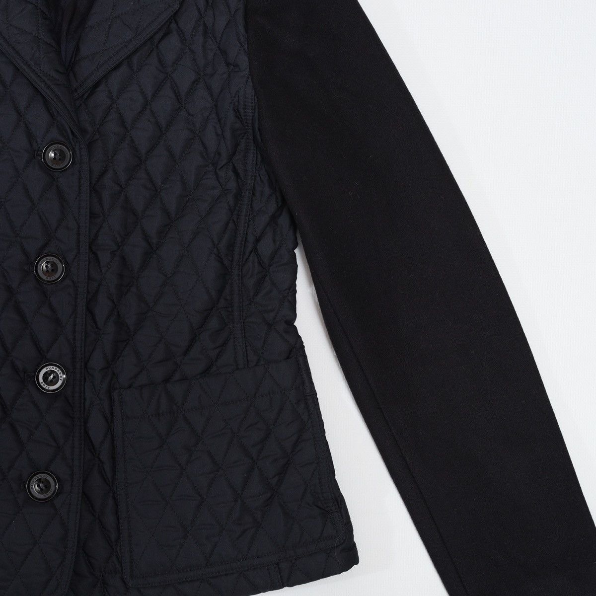 Burberry Burberry Brit Quilted Jacket With Wool Sleeve Navy Size S / US 4 / IT 40 - 12 Thumbnail