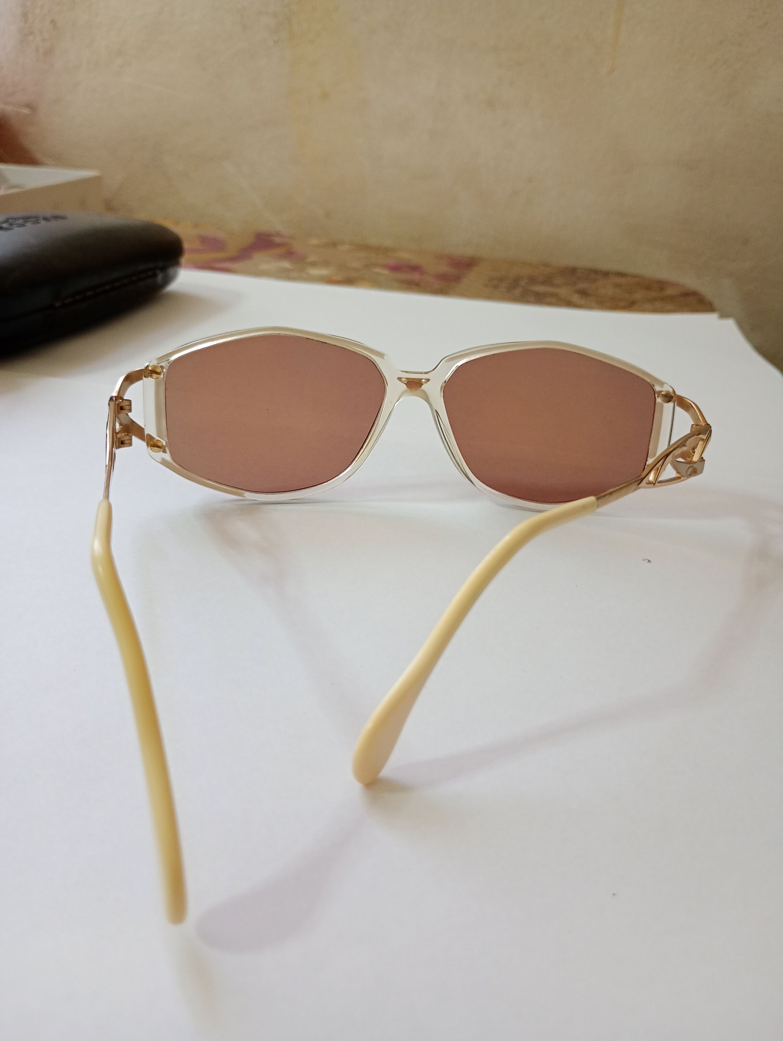 Cazal Vintage Cazal Eyeglasses Frame Gold Crystal Germany Size ONE SIZE - 4 Thumbnail
