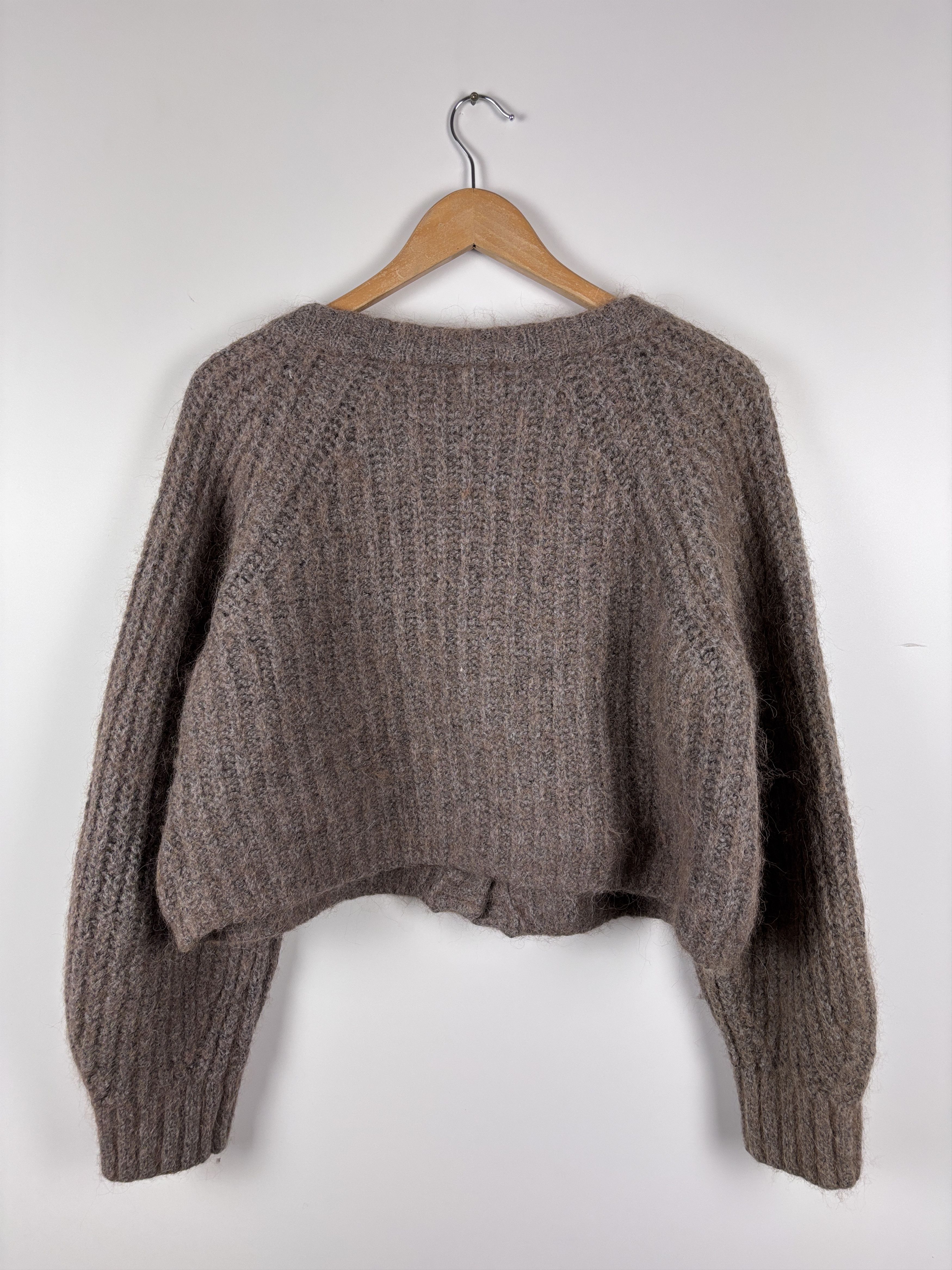 H&M H&M Alpaca Cropped Mustard Cardigan Sweater Oversized M Size M / US 6-8 / IT 42-44 - 6 Thumbnail