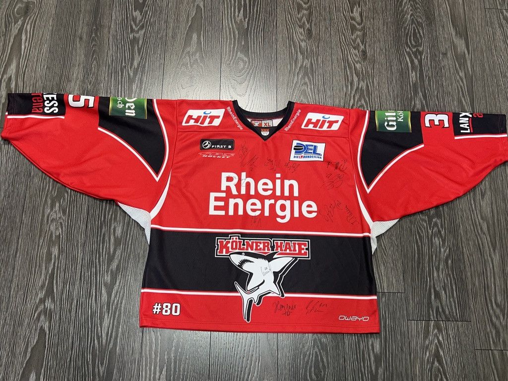 NHL Owayo Kolner Haie #35 Andreas RENZ Signed Ice Hockey Jersey Size US XL / EU 56 / 4 - 2 Thumbnail