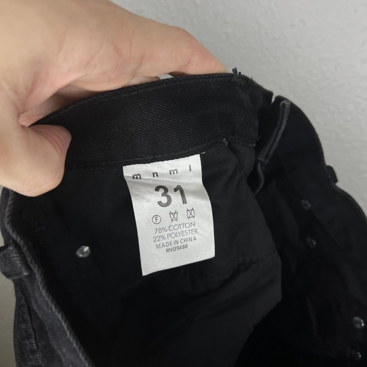 Designer × Japanese Brand × MNML M1 Denim MNML Jeans Pants Trousers Distressed Trashed Drill Size US 31 - 9 Thumbnail