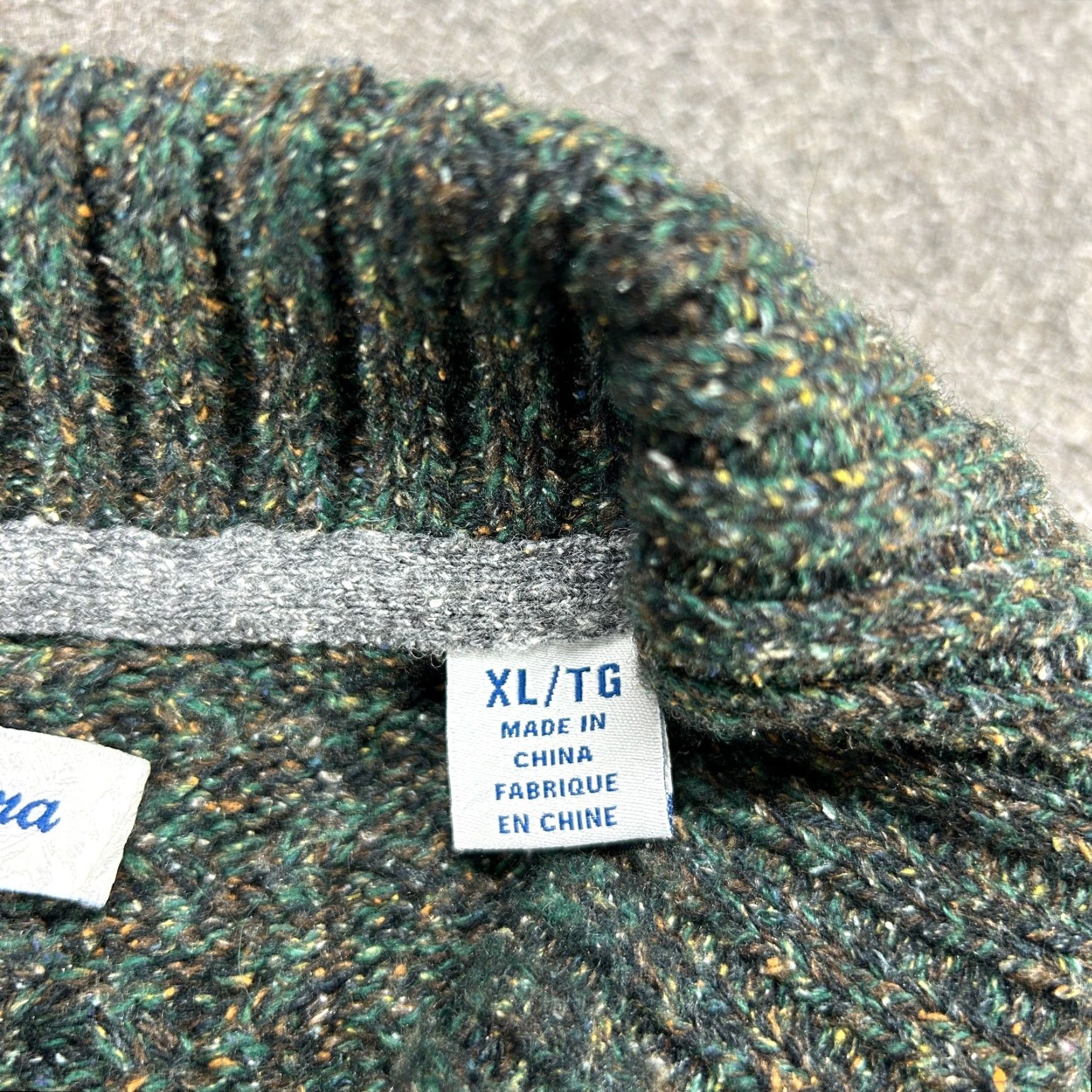 Tommy Bahama Tommy Bahama Sweater Mens XL Green Grey Pullover Wool Knit Shawl Cable Knit 90s Athletic Mens Sweater Size US XL / EU 56 / 4 - 5 Thumbnail
