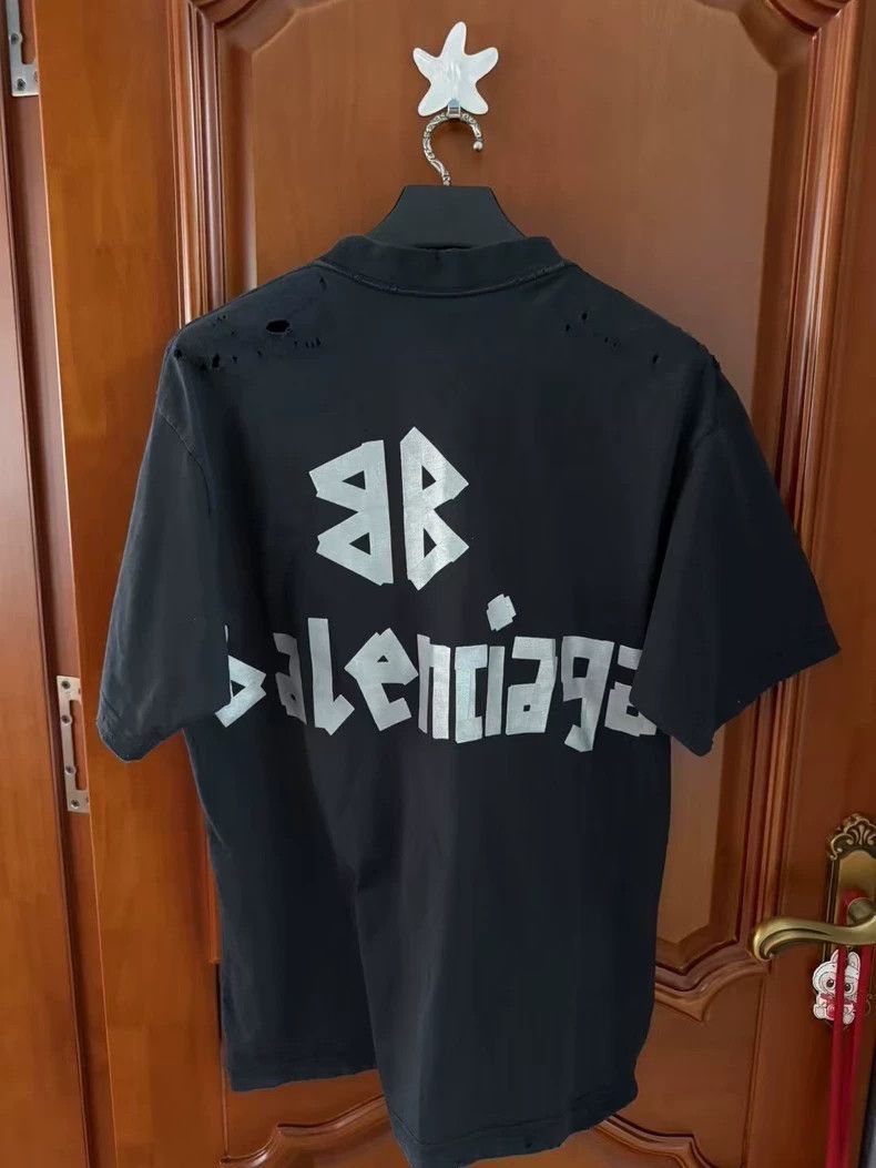 Balenciaga Balenciaga Silver tape short sleeve Size US XS / EU 42 / 0 - 2 Thumbnail